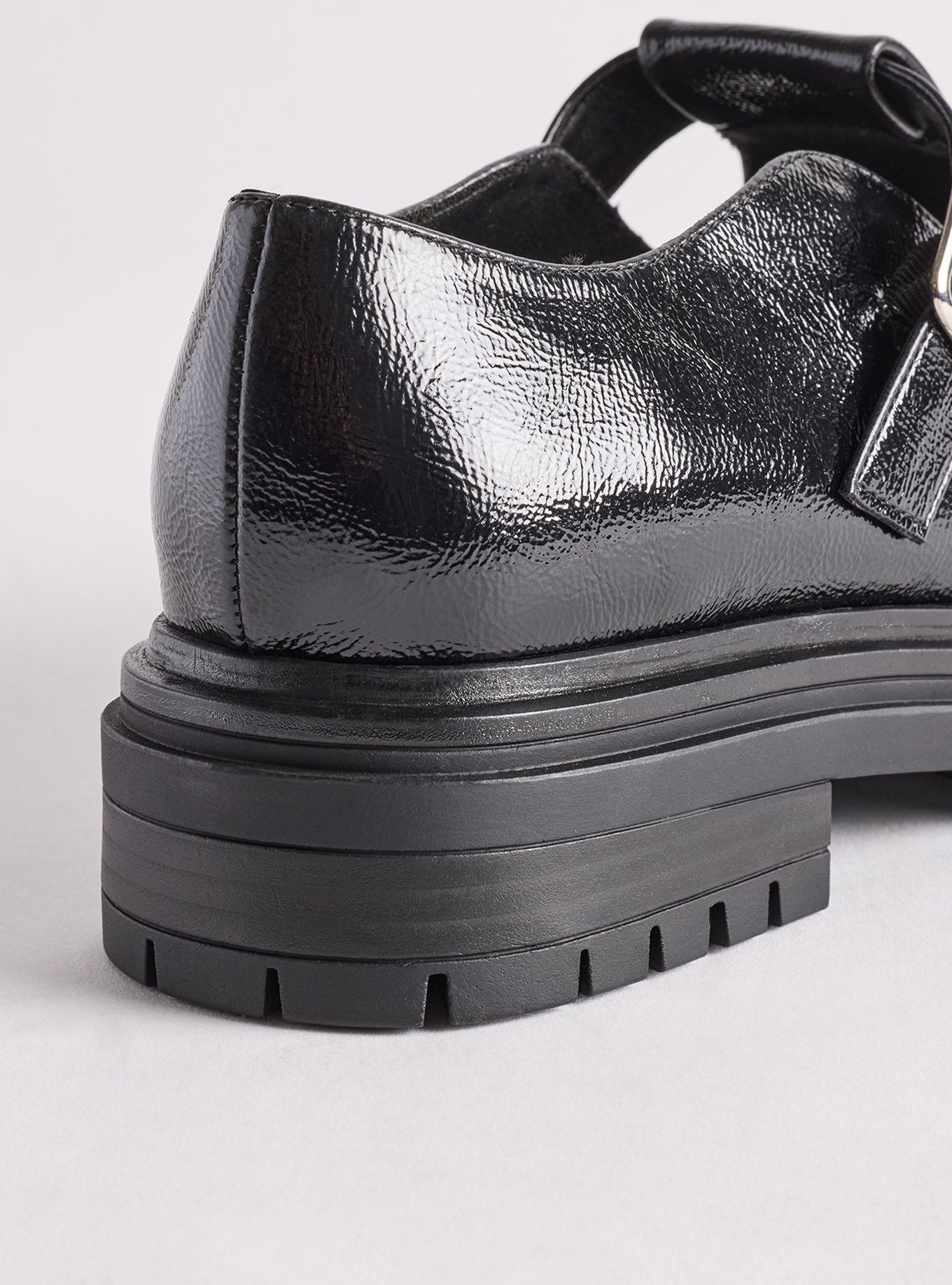 T-Strap Lug Sole Mary Jane Loafer (WW), BLACK, alternate