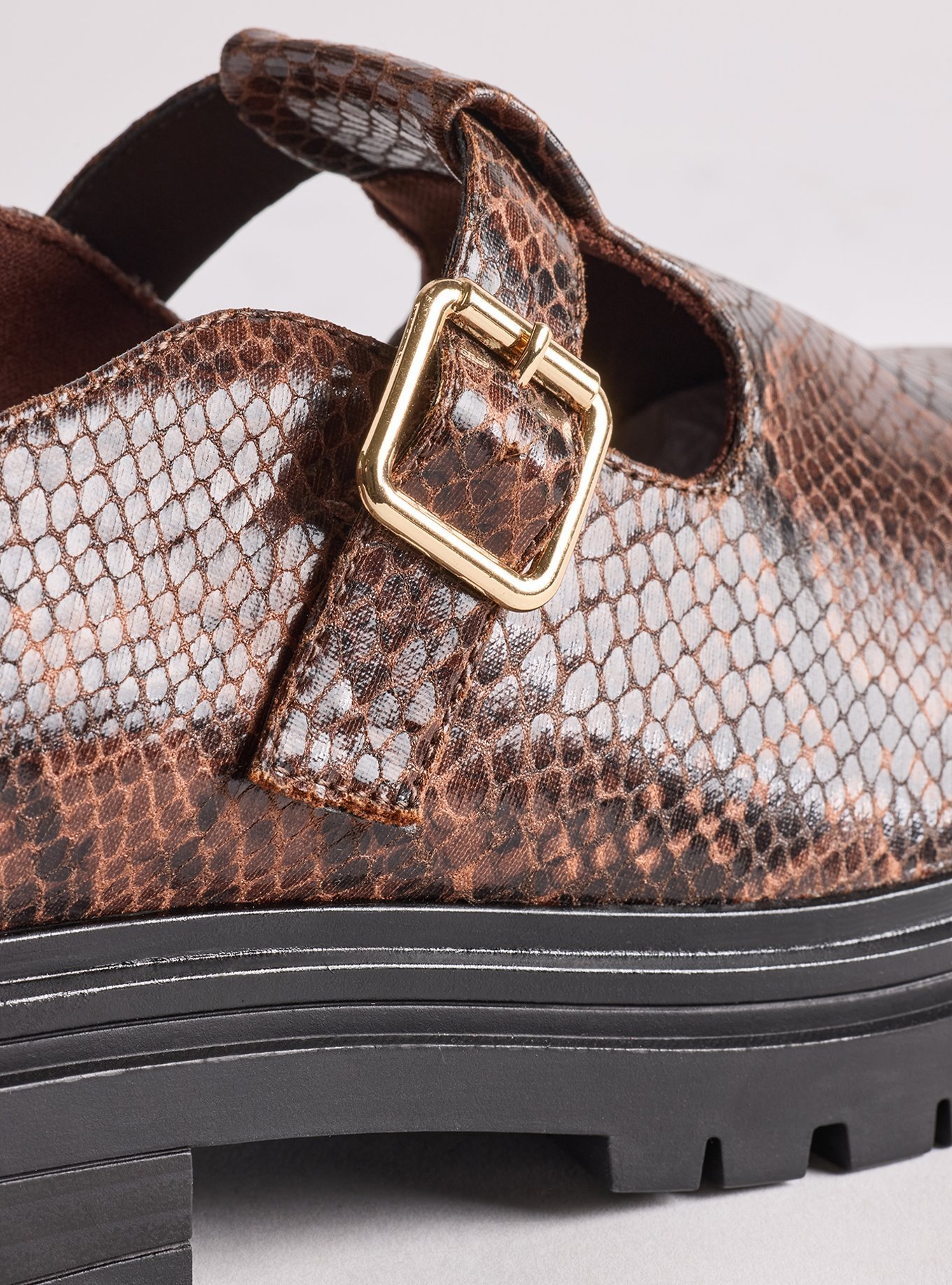 T-Strap Lug Sole Mary Jane Loafer (WW), SNAKE BROWN, alternate