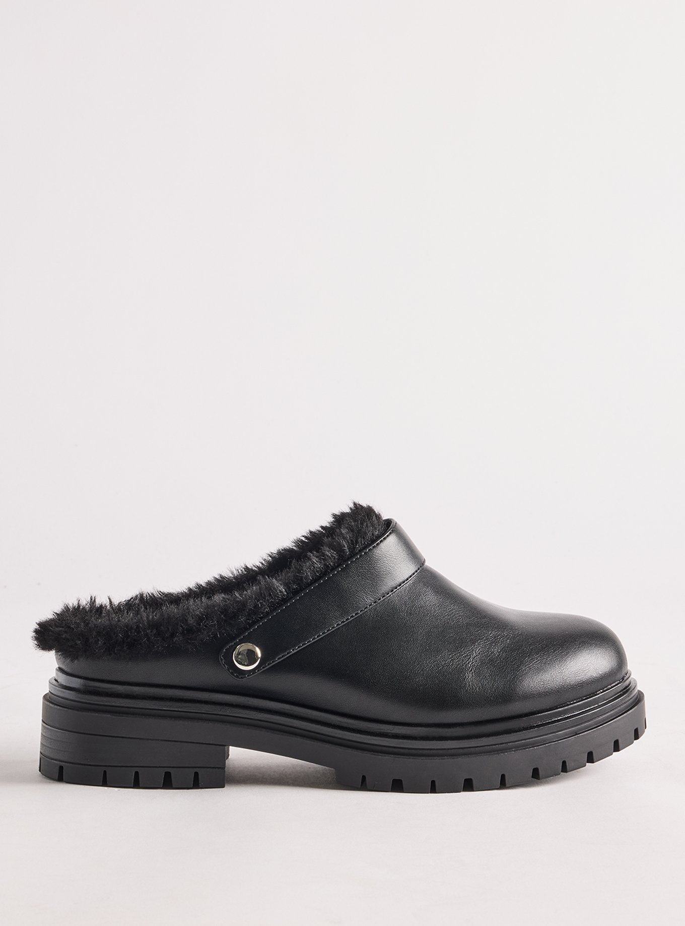 Lug Sole Cozy Clog (WW), BLACK, alternate