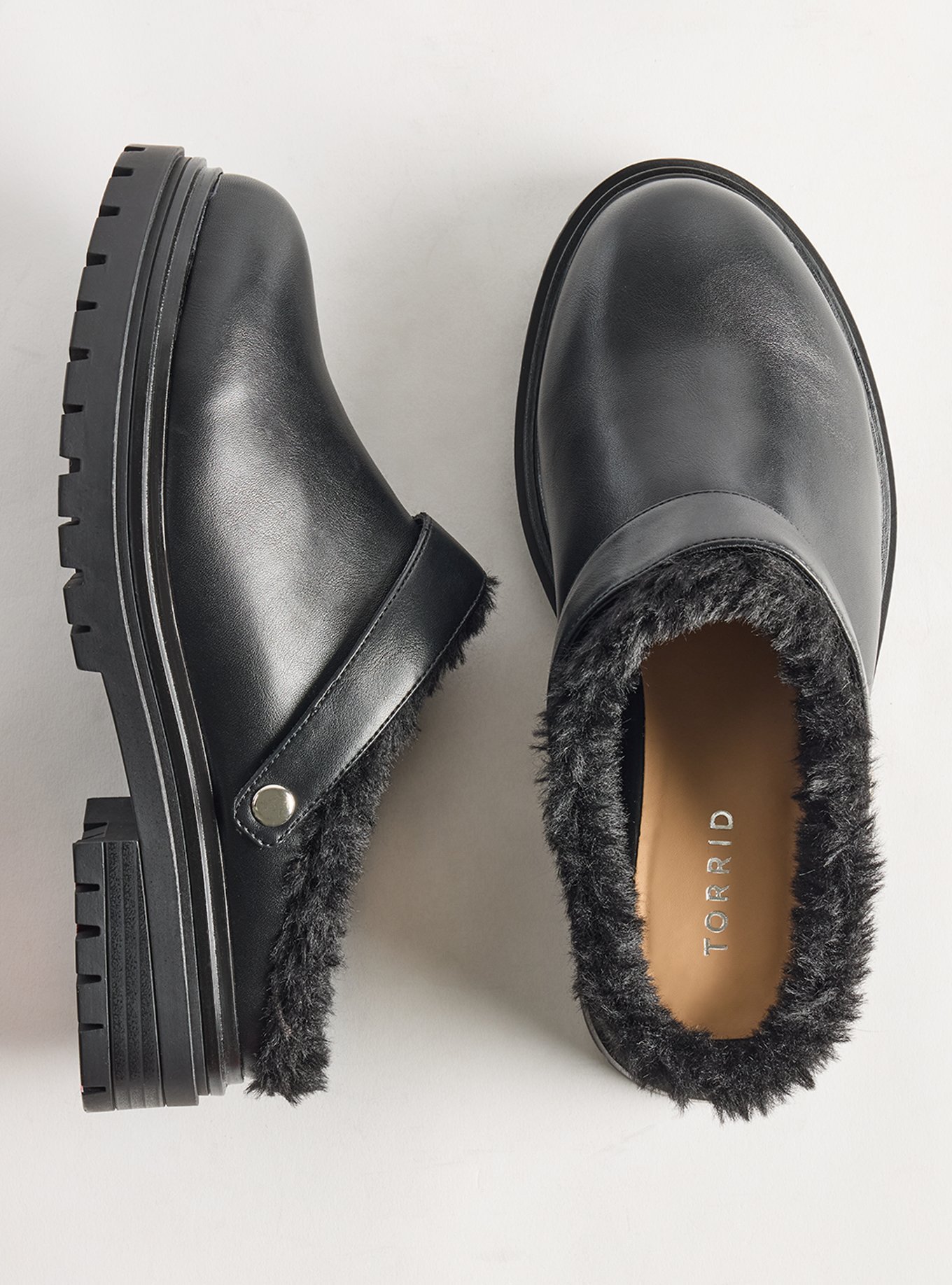 Lug Sole Cozy Clog (WW), BLACK, hi-res