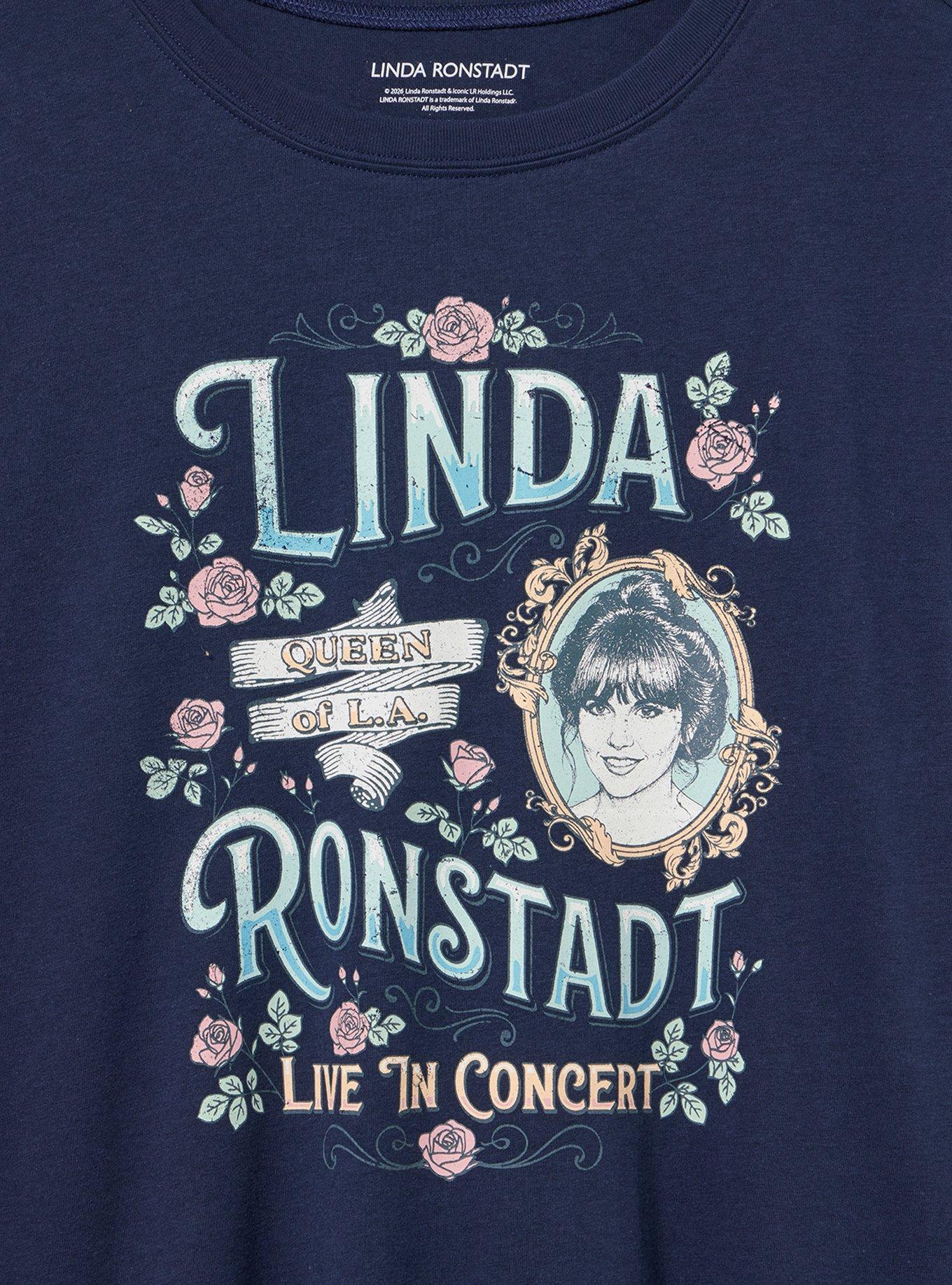 Linda Ronstadt Classic Cotton Crew Tee, PEACOAT, alternate
