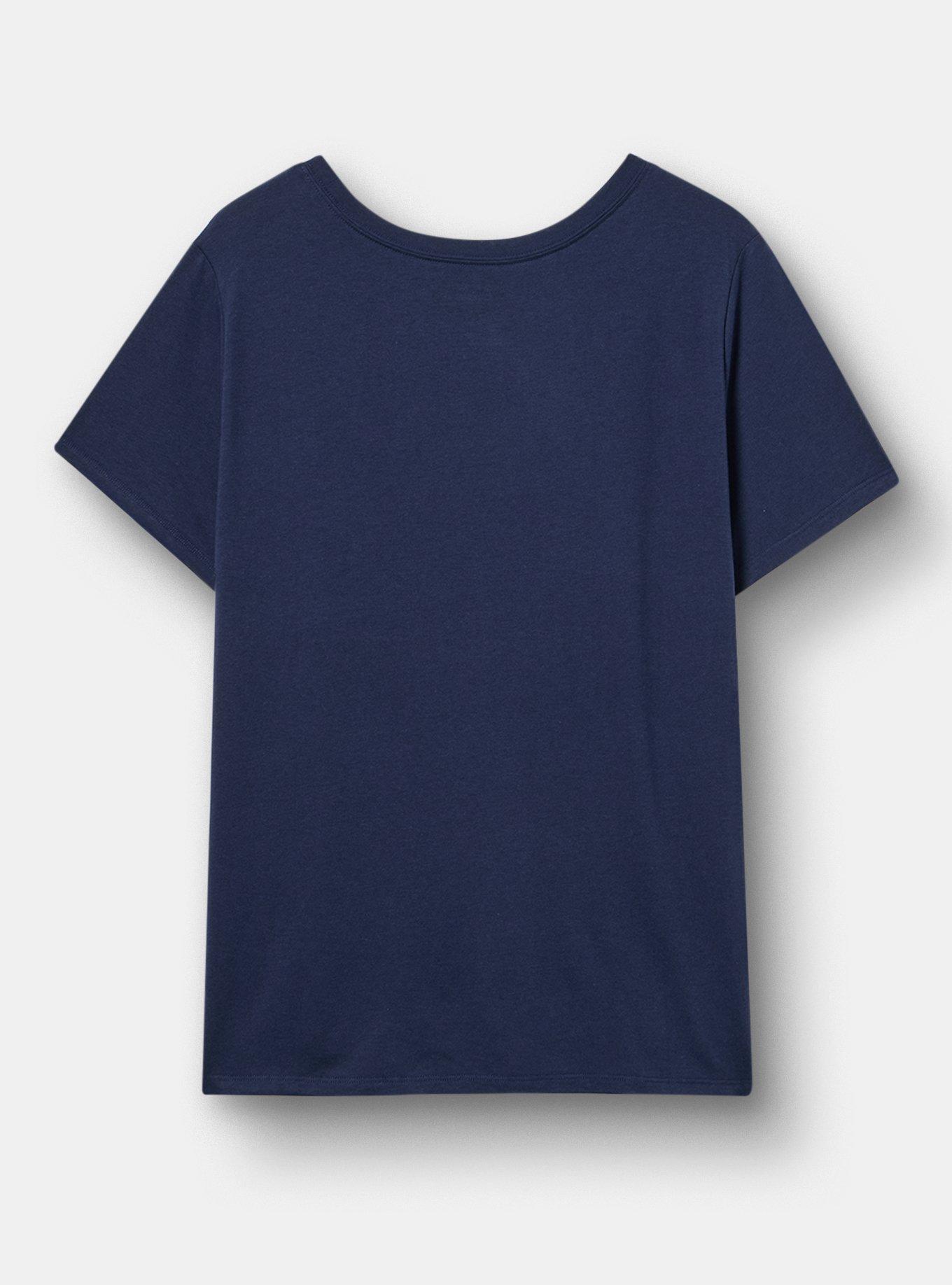 Linda Ronstadt Classic Cotton Crew Tee, PEACOAT, alternate