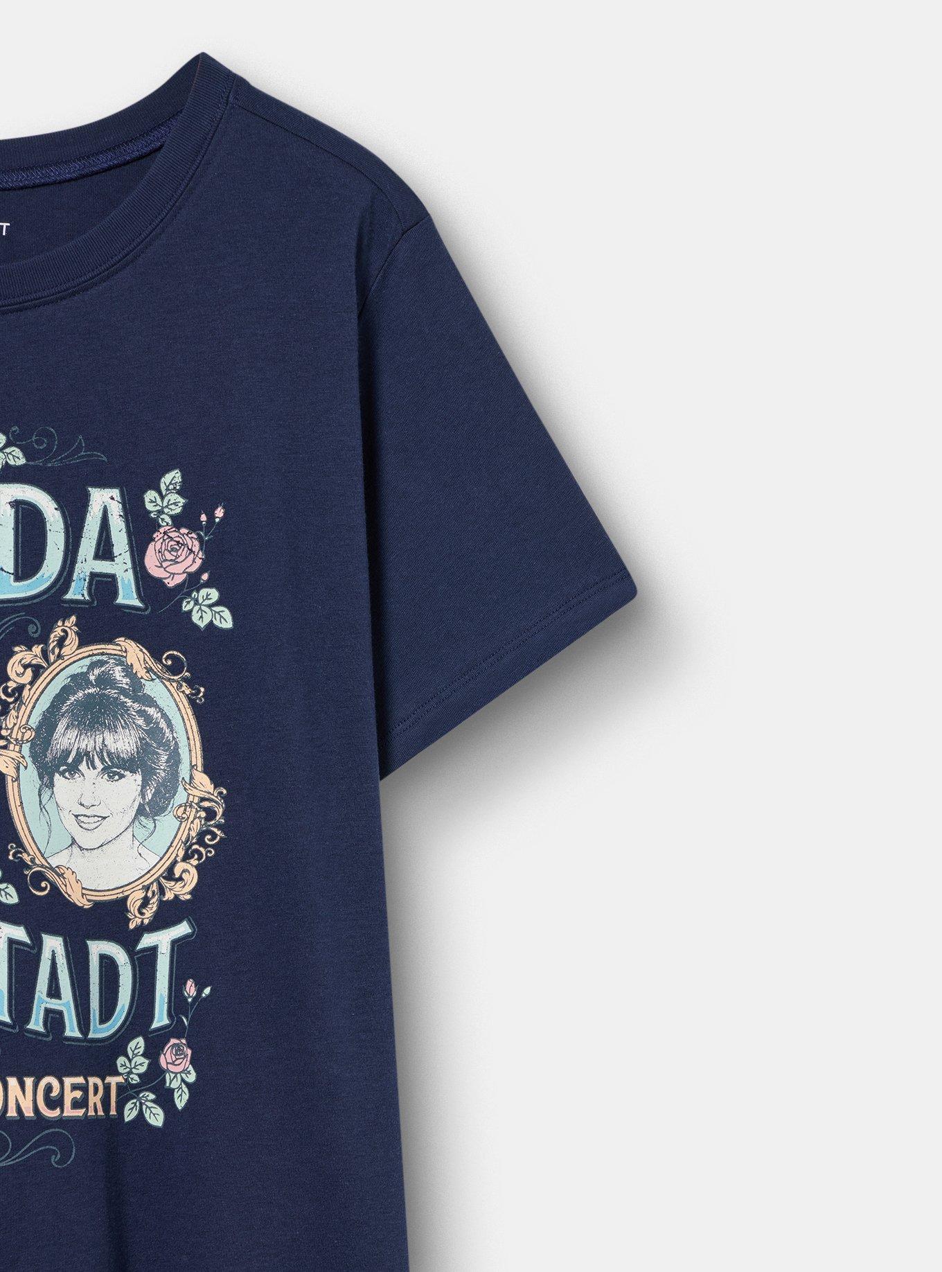 Linda Ronstadt Classic Cotton Crew Tee, PEACOAT, alternate