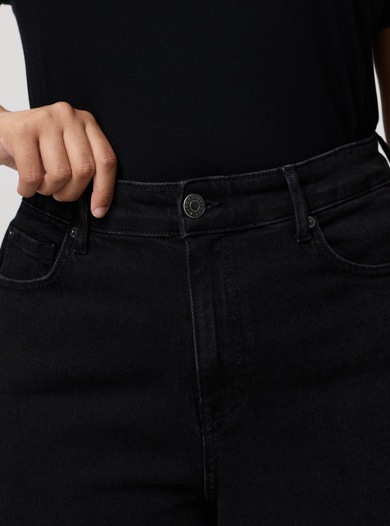 High-Rise Lightweight Denim Barrel Jean, BLACK, alternate