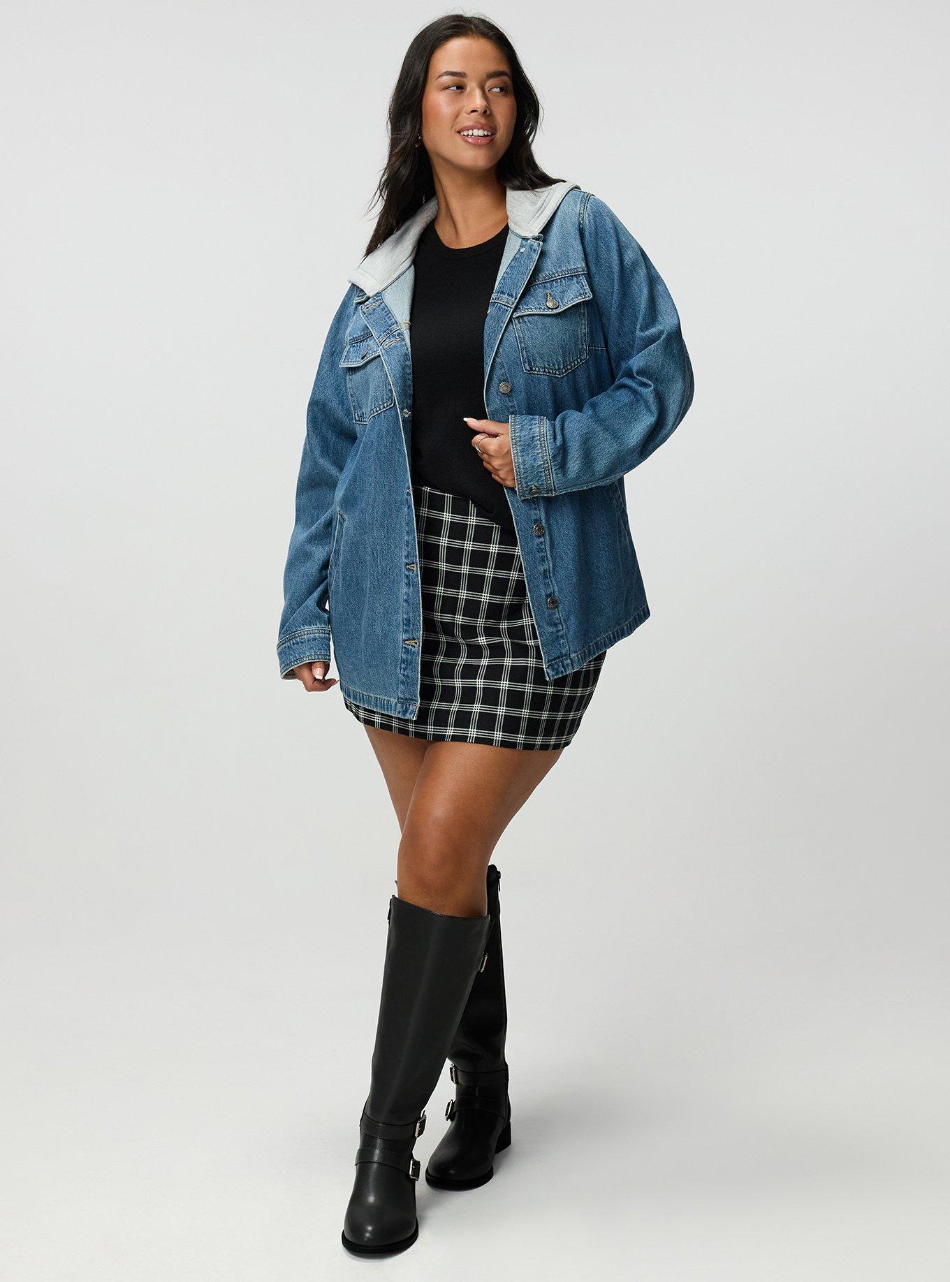 Denim Hooded Shacket, CATCH A VIBE, alternate