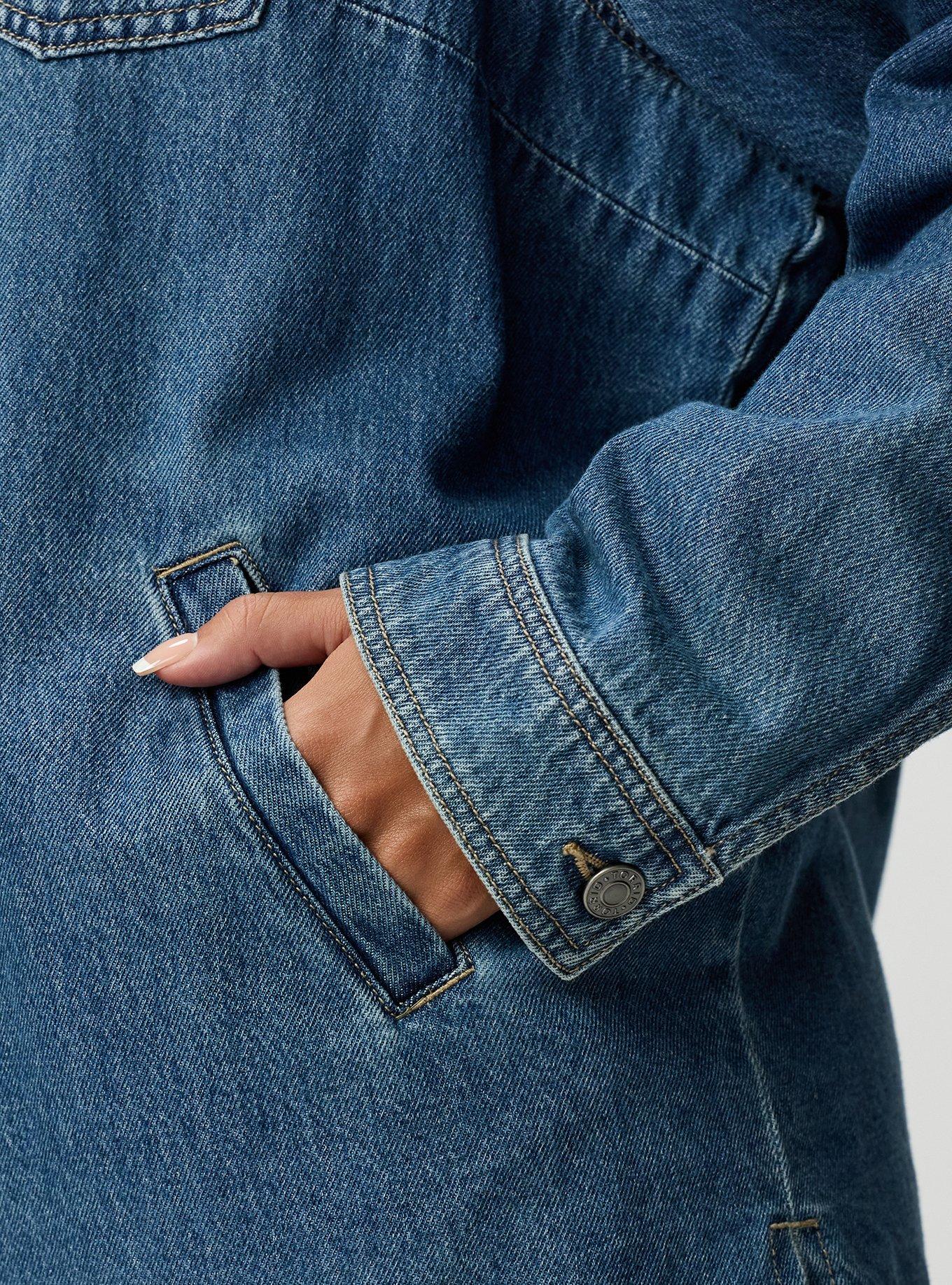 Denim Hooded Shacket, CATCH A VIBE, alternate