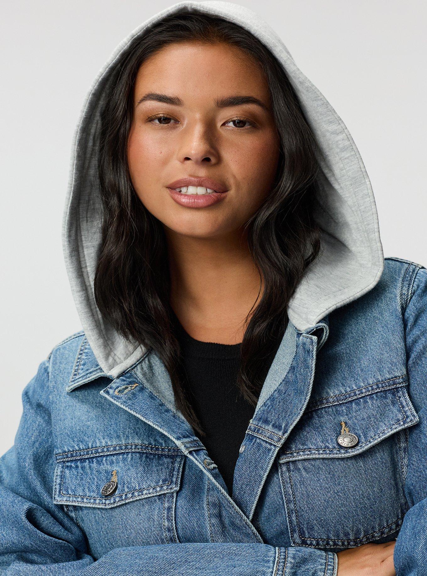 Denim Hooded Shacket, CATCH A VIBE, alternate