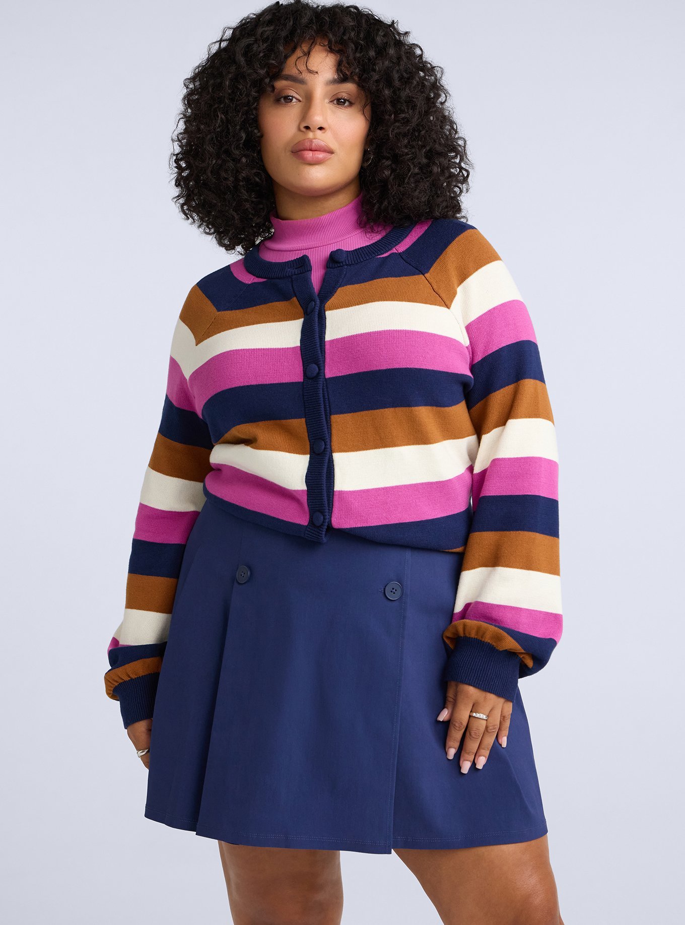 Belle Isle Raglan Cardigan, BELLE ISLE PINK HOLIDAY STRIPE, alternate