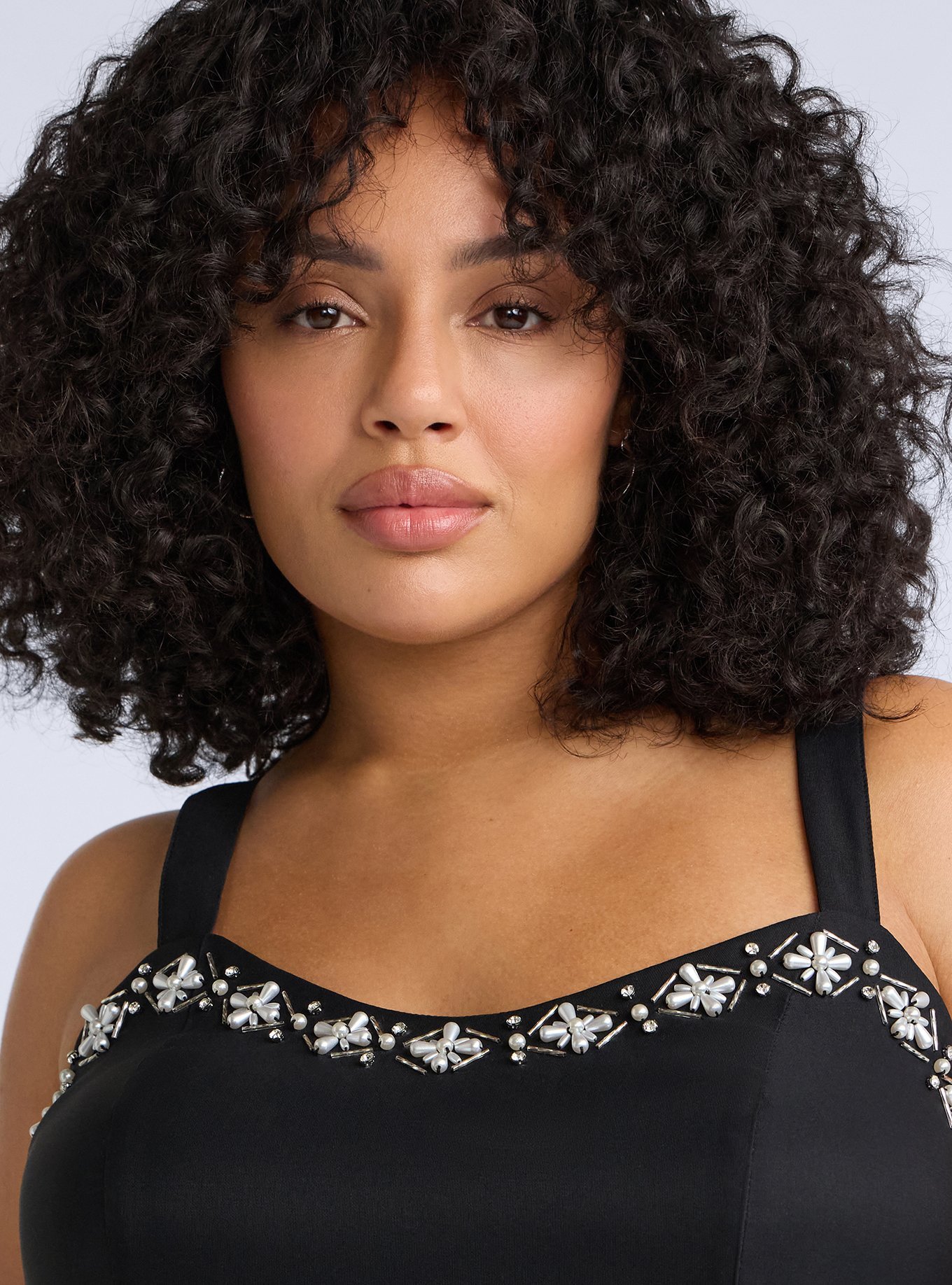 Belle Isle Embellished Crop Top, DEEP BLACK, alternate