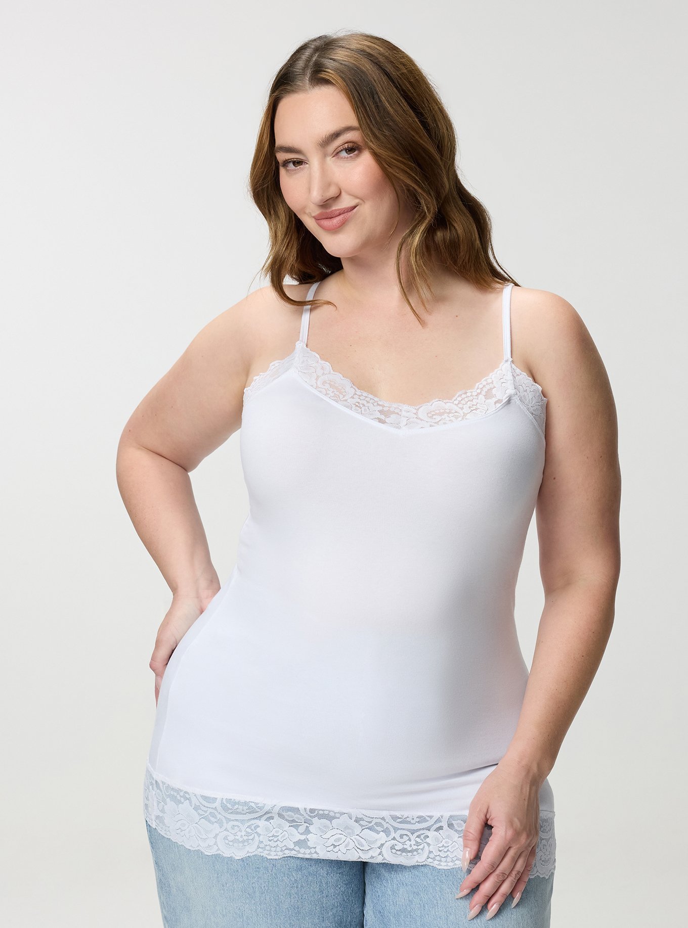Foxy Lace Tunic, BRIGHT WHITE, hi-res