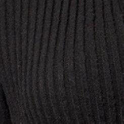 Super Soft Plush Rib Hooded Sleep Robe, DEEP BLACK, swatch