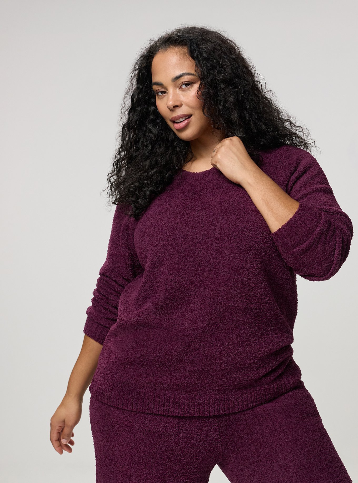Teddy Lounge Pullover, WINTER BLOOM, alternate