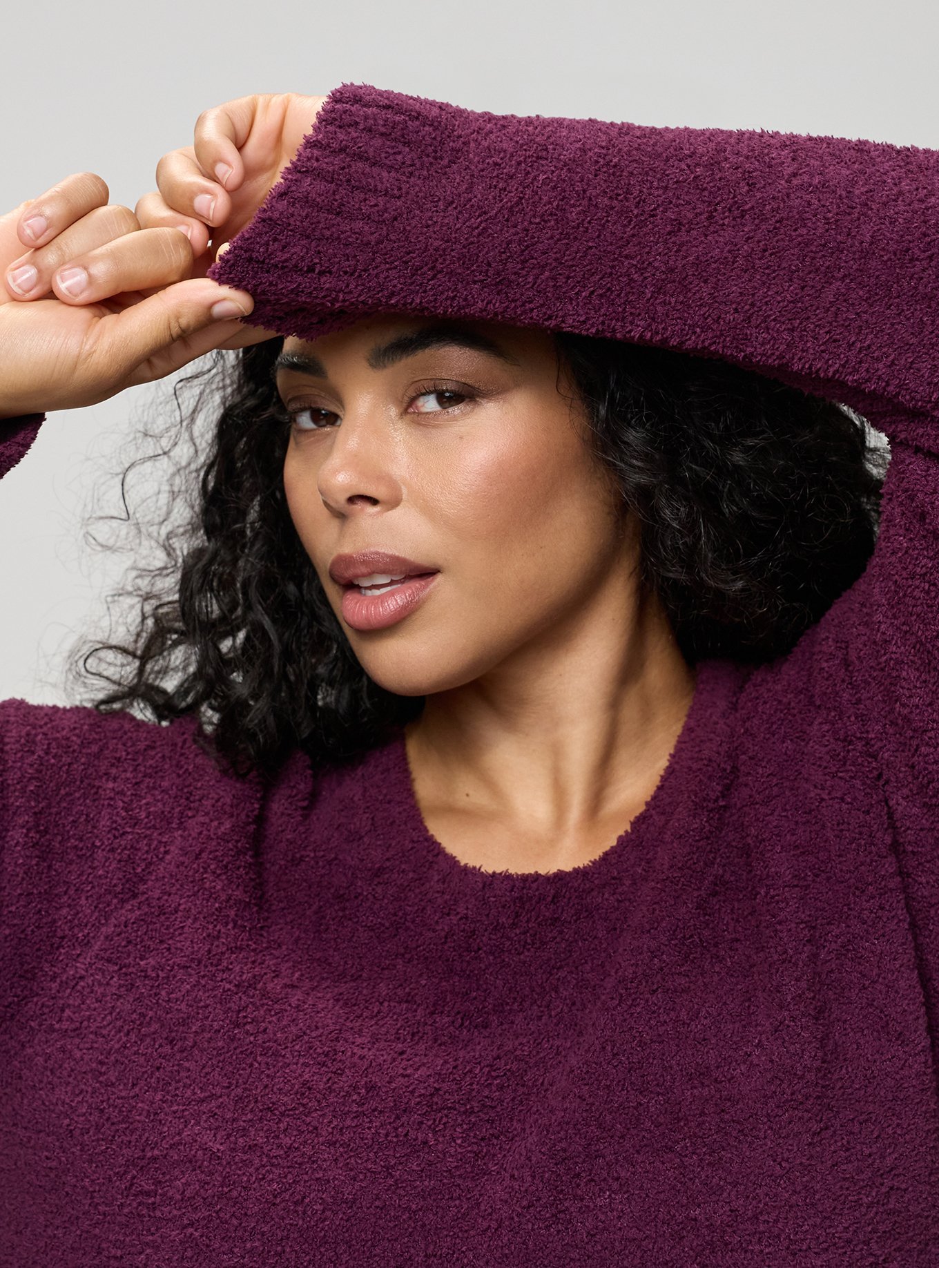 Teddy Lounge Pullover, WINTER BLOOM, alternate