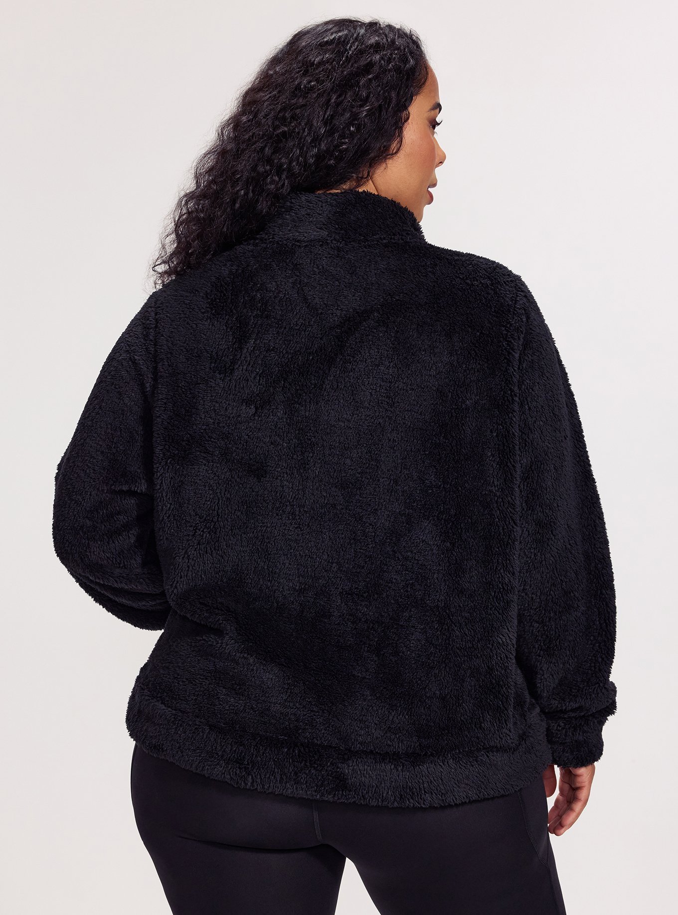 TRU Sherpa Active Bomber Jacket, DEEP BLACK, alternate