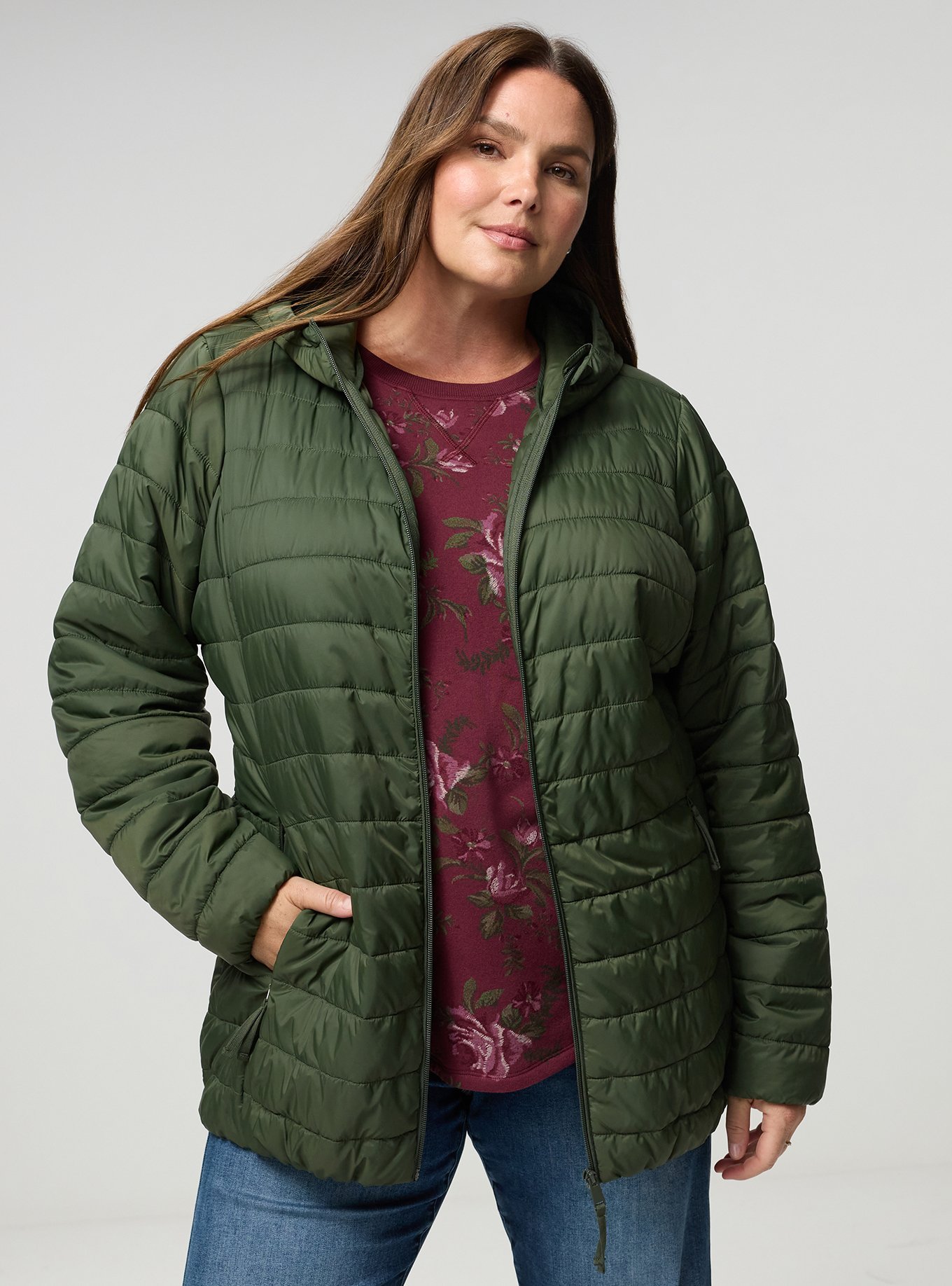 Nylon Lightweight Puffer Jacket, DEEP DEPTHS, hi-res
