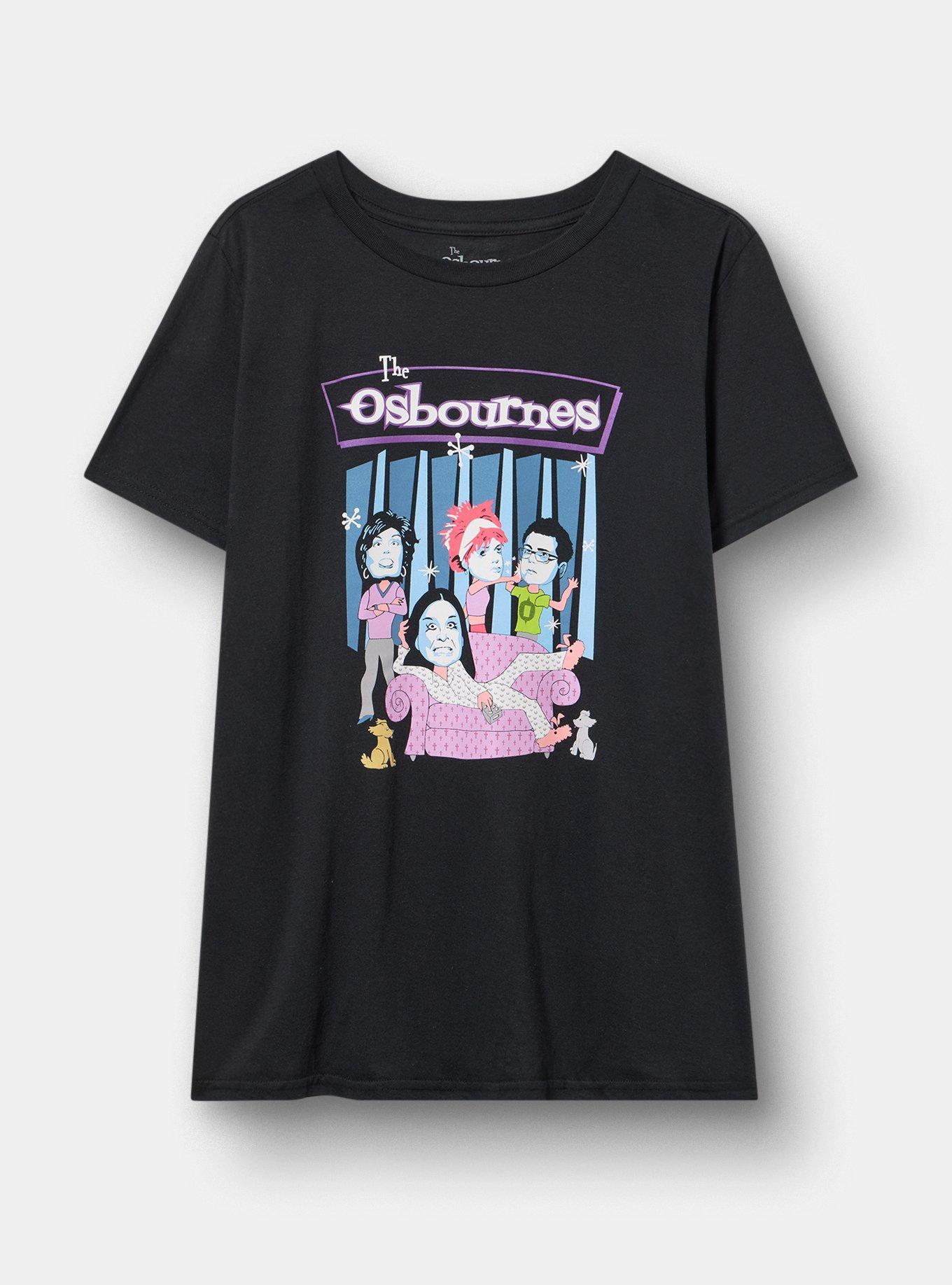 The Osbournes Classic Cotton Crew Tee, DEEP BLACK, hi-res