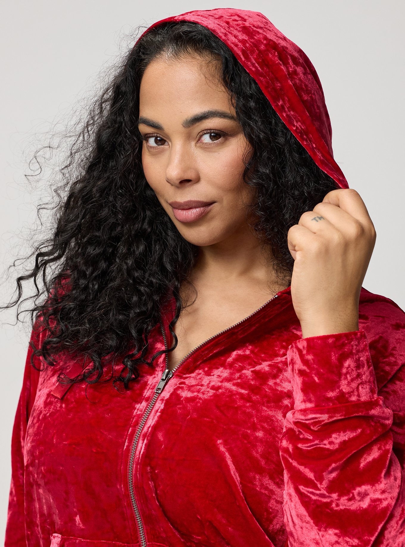 Plus Size - Velour Lounge Zip-Up Hoodie - Torrid