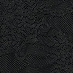 Plus Size Lace Mock Neck Mini Dress, DEEP BLACK, swatch