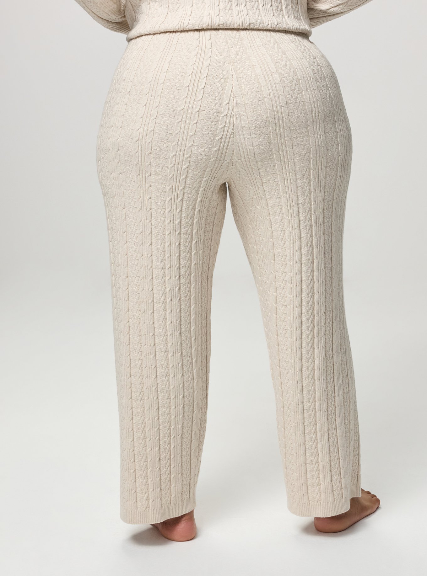 Cable Lounge Straight Leg Pant, OATMEAL HEATHER, alternate