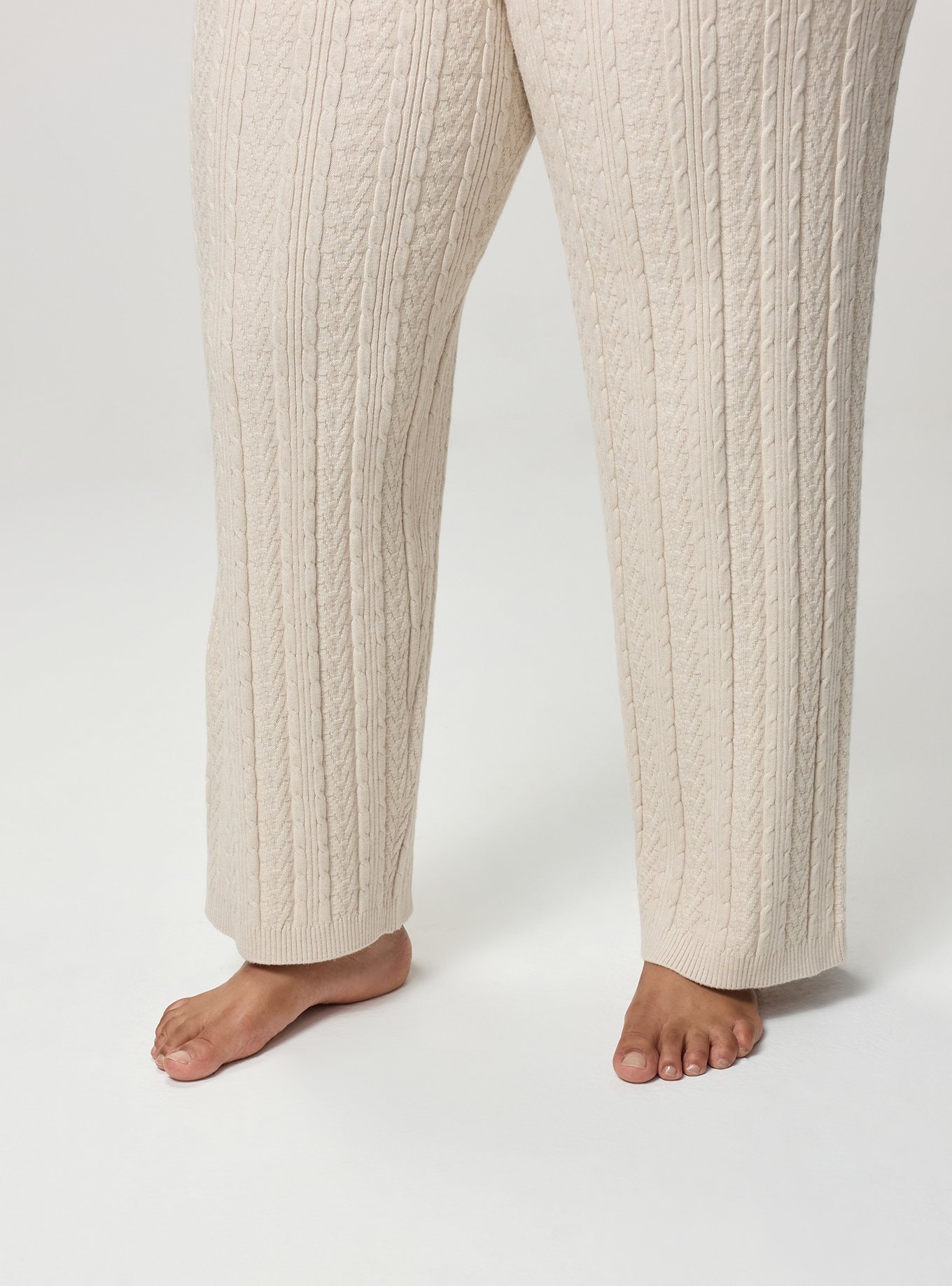 Cable Lounge Straight Leg Pant, OATMEAL HEATHER, alternate