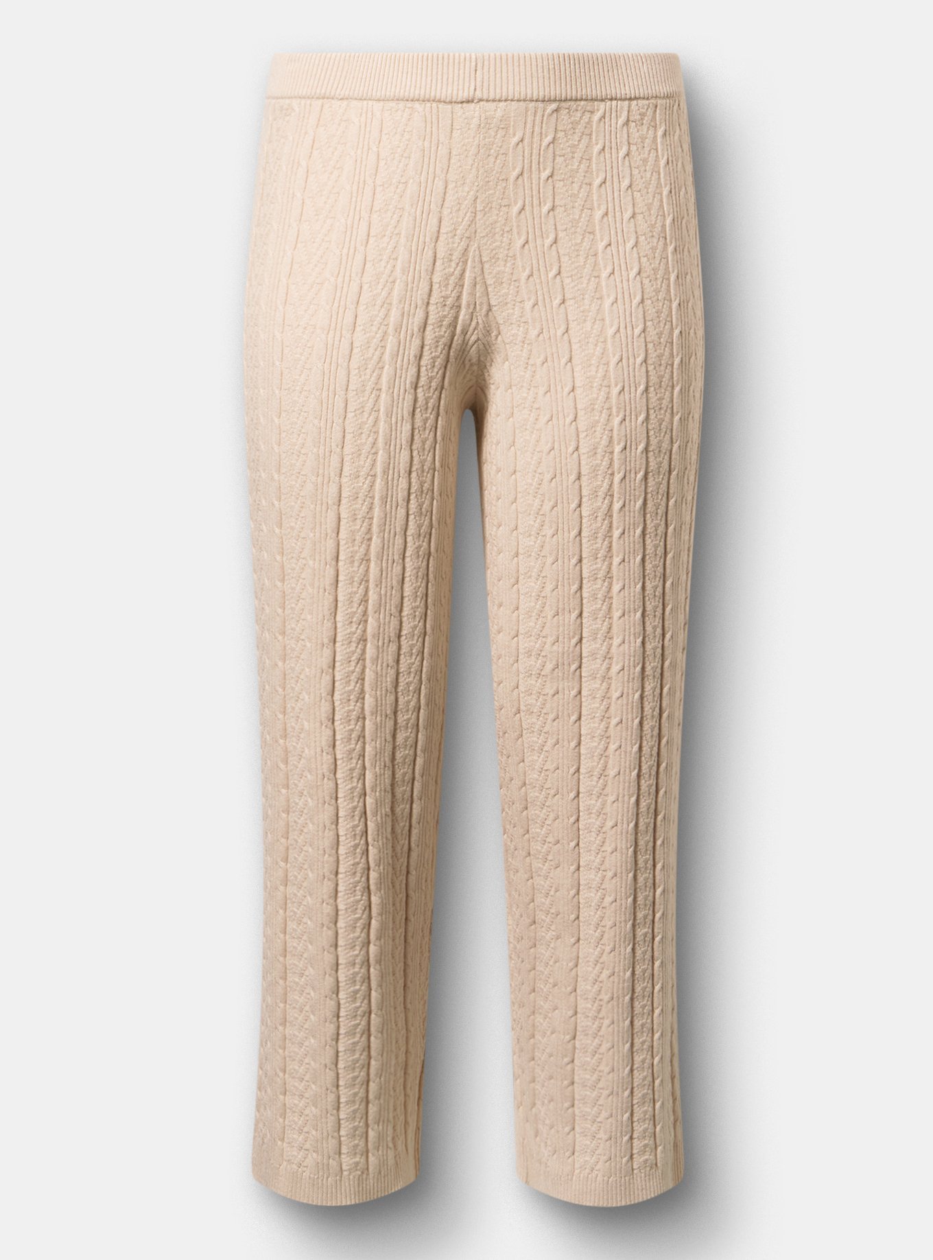 Cable Lounge Straight Leg Pant, OATMEAL HEATHER, flat