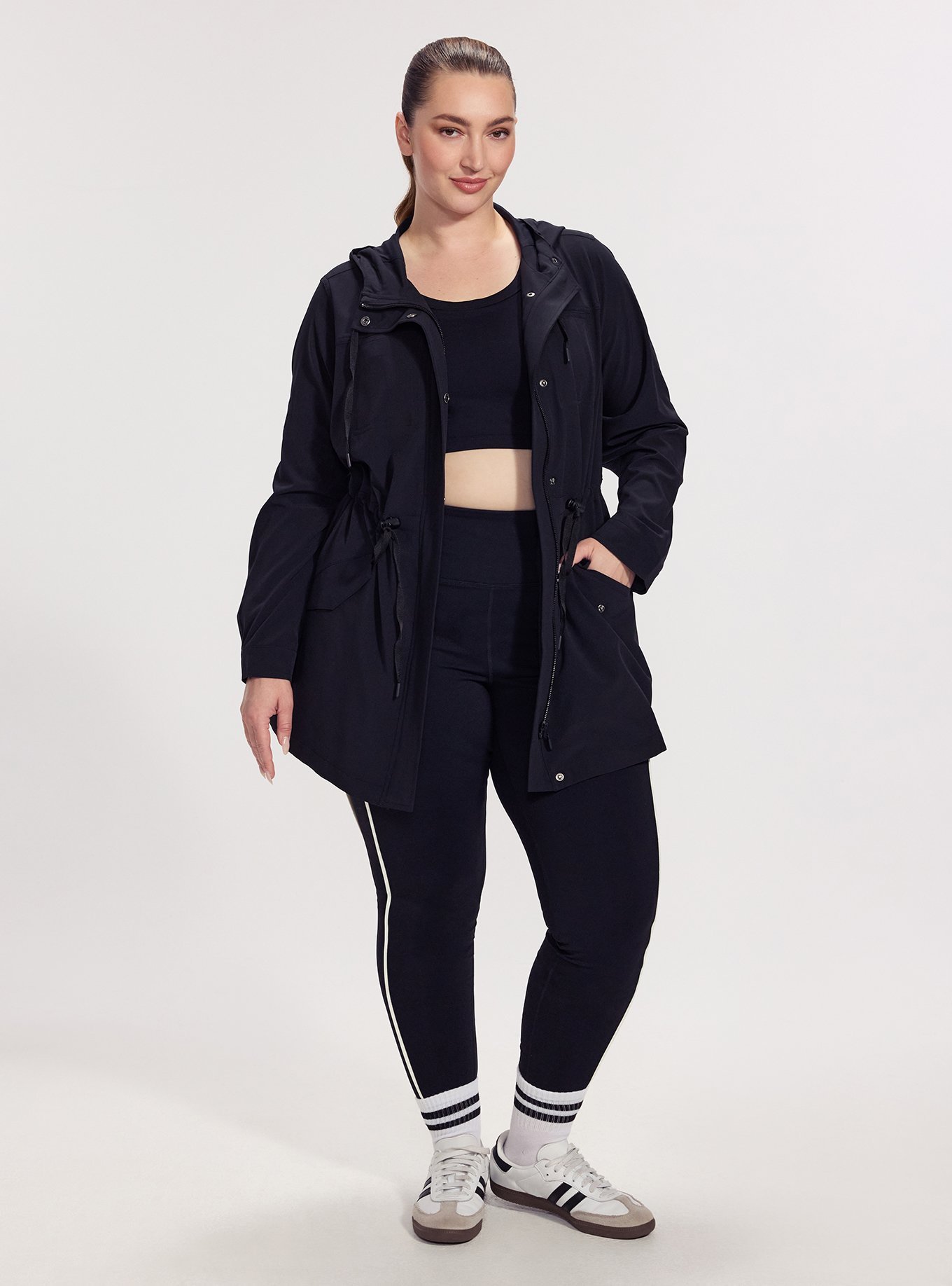 TRU Stretch Woven Utility Anorak Jacket, DEEP BLACK, alternate