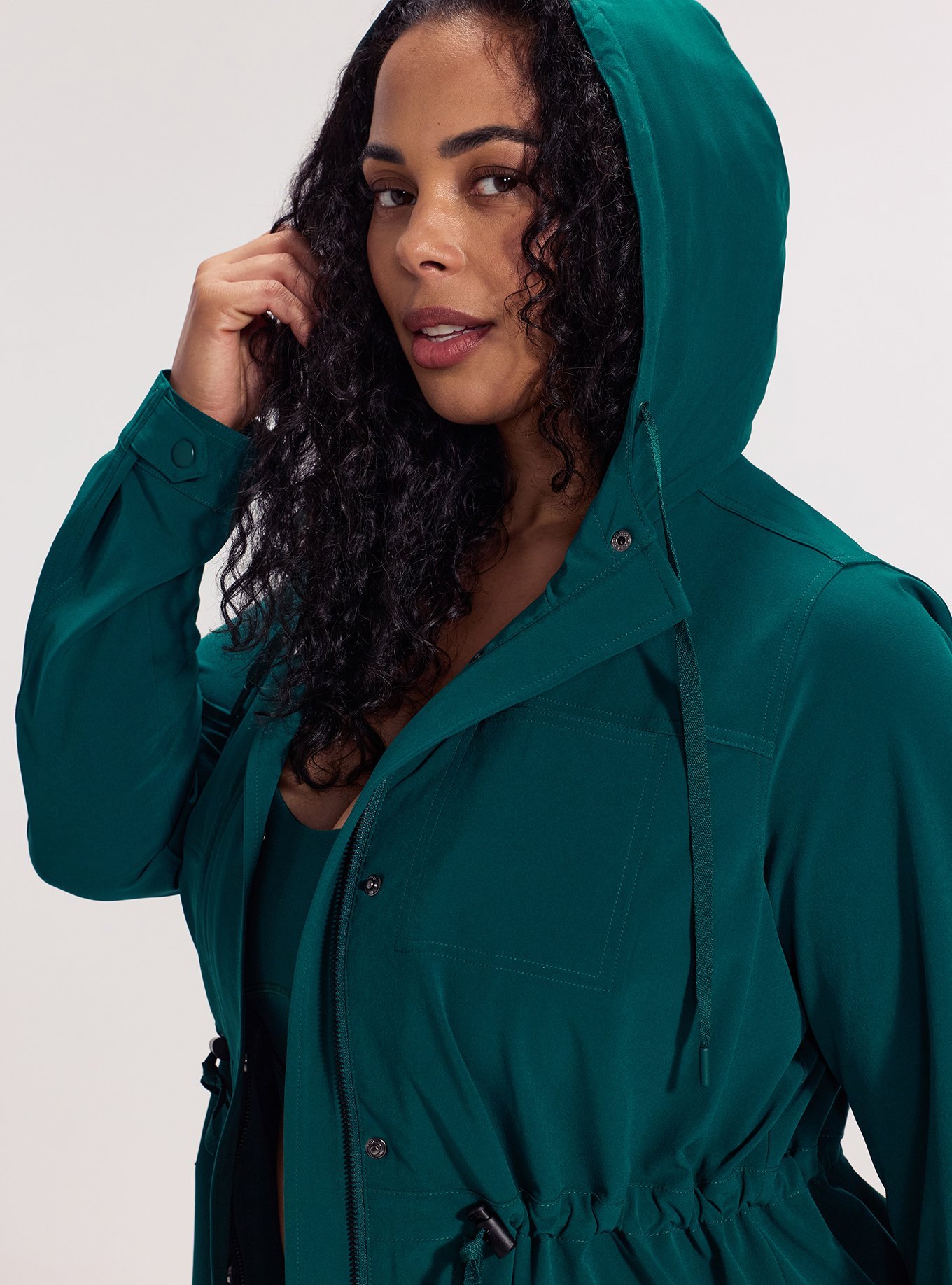 TRU Stretch Woven Utility Anorak Jacket, BOTANICAL GARDEN, alternate