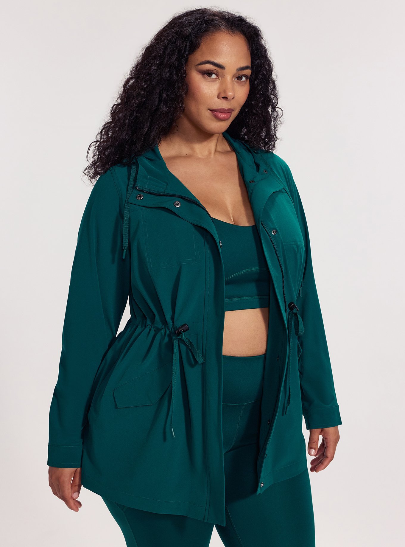 TRU Stretch Woven Utility Anorak Jacket, BOTANICAL GARDEN, alternate