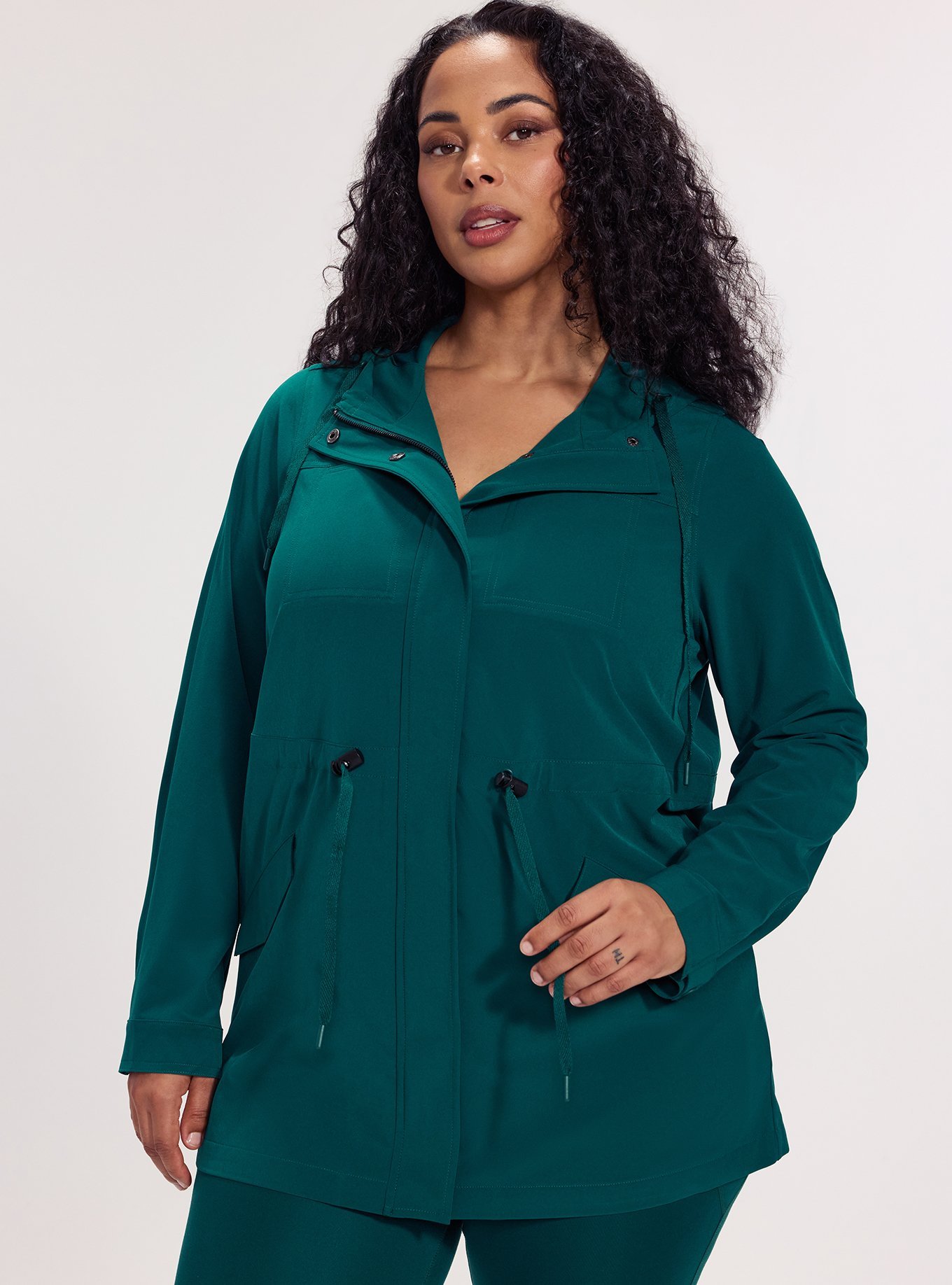 TRU Stretch Woven Utility Anorak Jacket, BOTANICAL GARDEN, hi-res