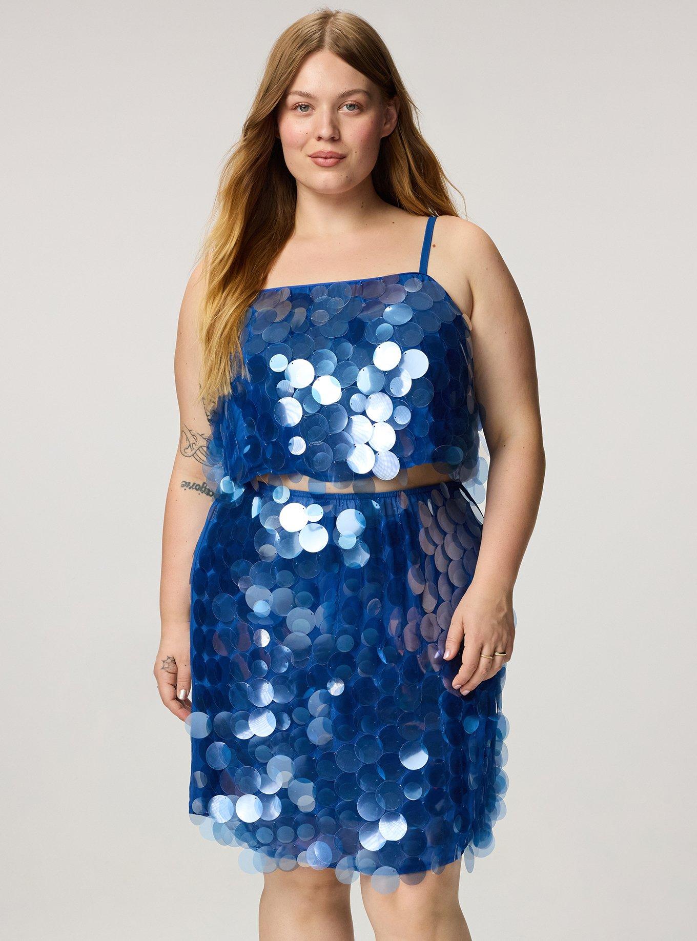 Studio Pailette Mini Skirt, WINDY BLUE, alternate