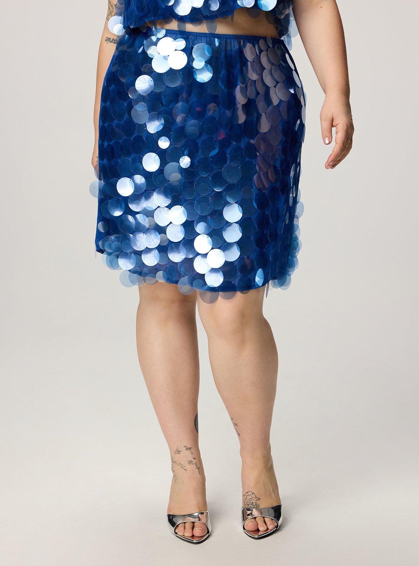 Studio Pailette Mini Skirt, WINDY BLUE, alternate