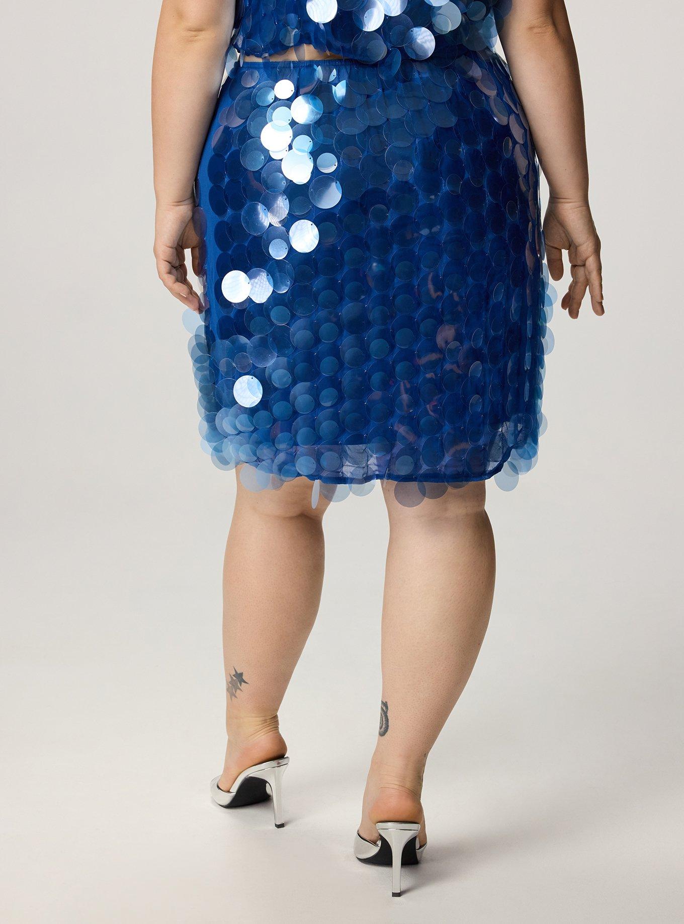 Studio Pailette Mini Skirt, WINDY BLUE, alternate