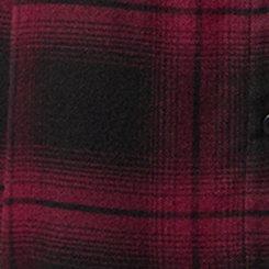 Flannel Longline Shacket, FADING PLAID BURGUNDY, swatch