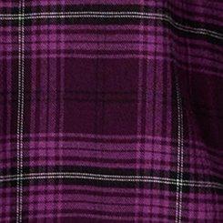 Flannel Longline Shacket, MORE PLAID PLUM, swatch