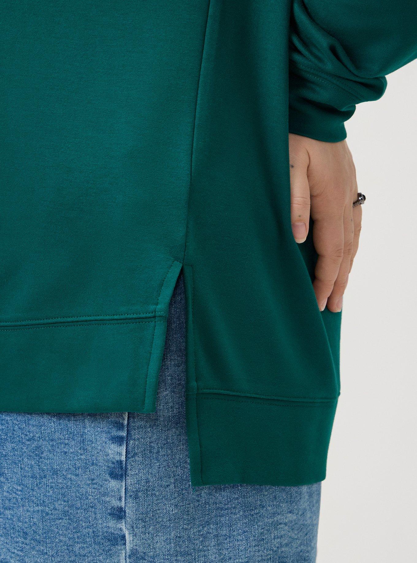 Ponte Drop Shoulder Modern Sweatshirt, BOTANICAL GARDEN, alternate