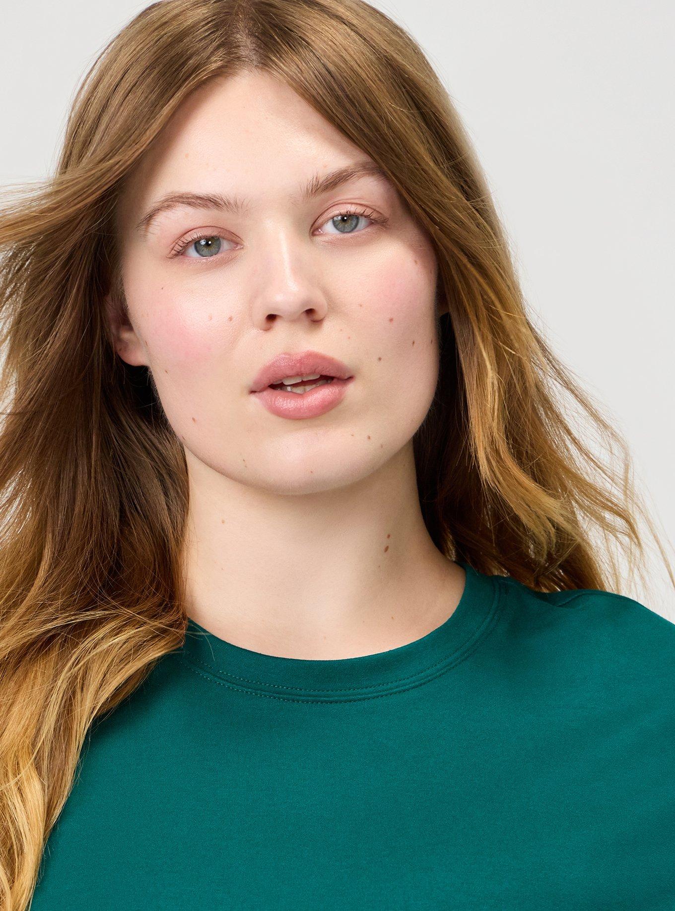 Ponte Drop Shoulder Modern Sweatshirt, BOTANICAL GARDEN, alternate