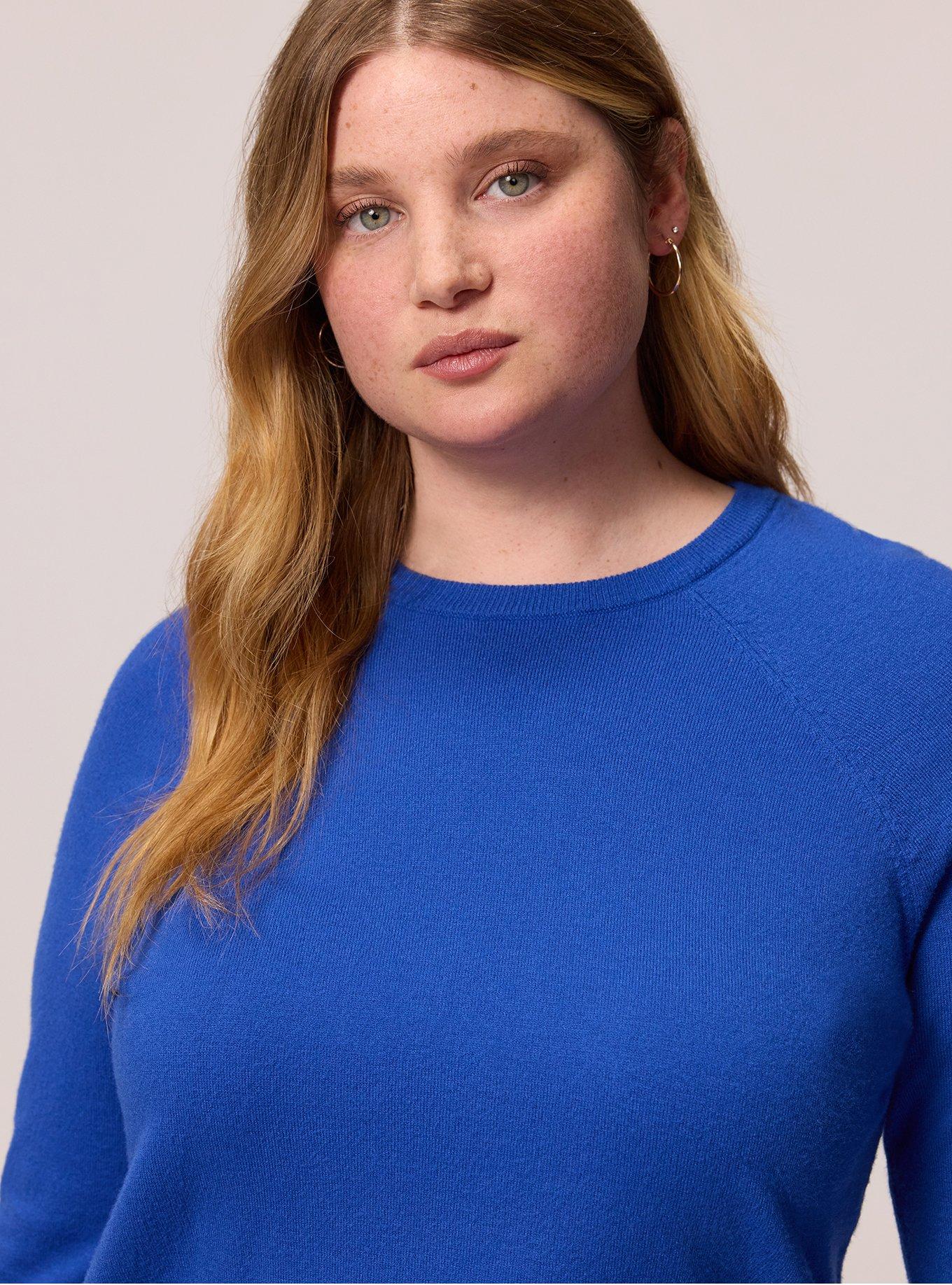 Super Soft Ponte Drop Shoulder Modern Sweatshirt, BLUE QUARTZ, alternate