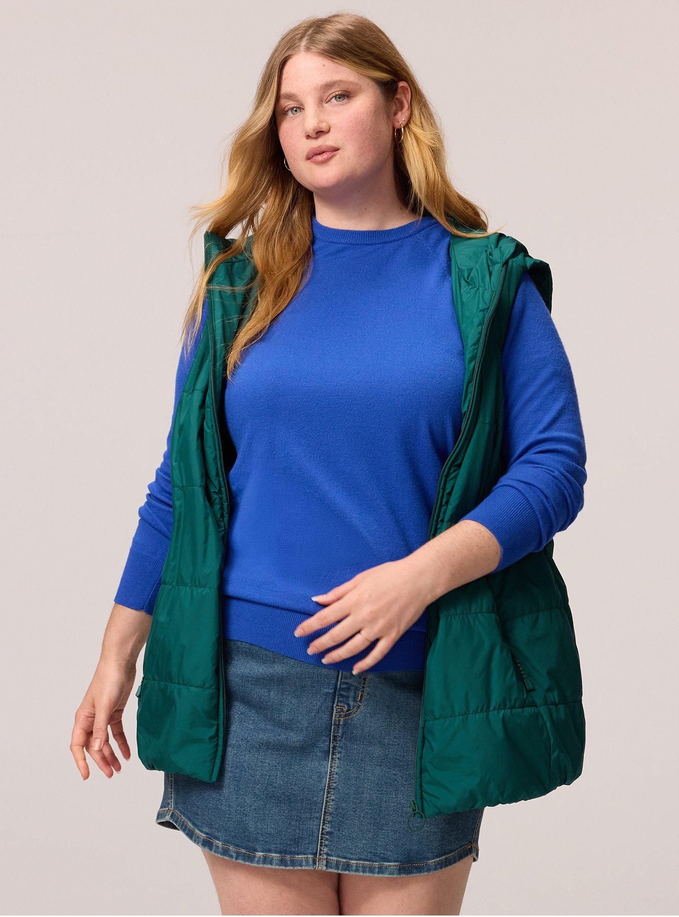 Super Soft Ponte Drop Shoulder Modern Sweatshirt, BLUE QUARTZ, alternate