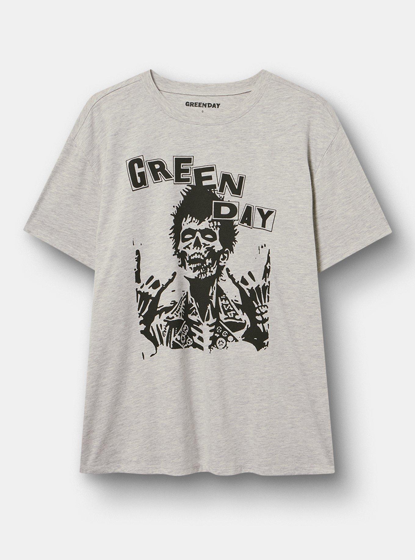 Green Day Relaxed Cotton Jersey Tee, LIGHT HEATHER GREY, hi-res