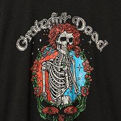 Grateful Dead Relaxed Cotton Crew Tee, DEEP BLACK, swatch