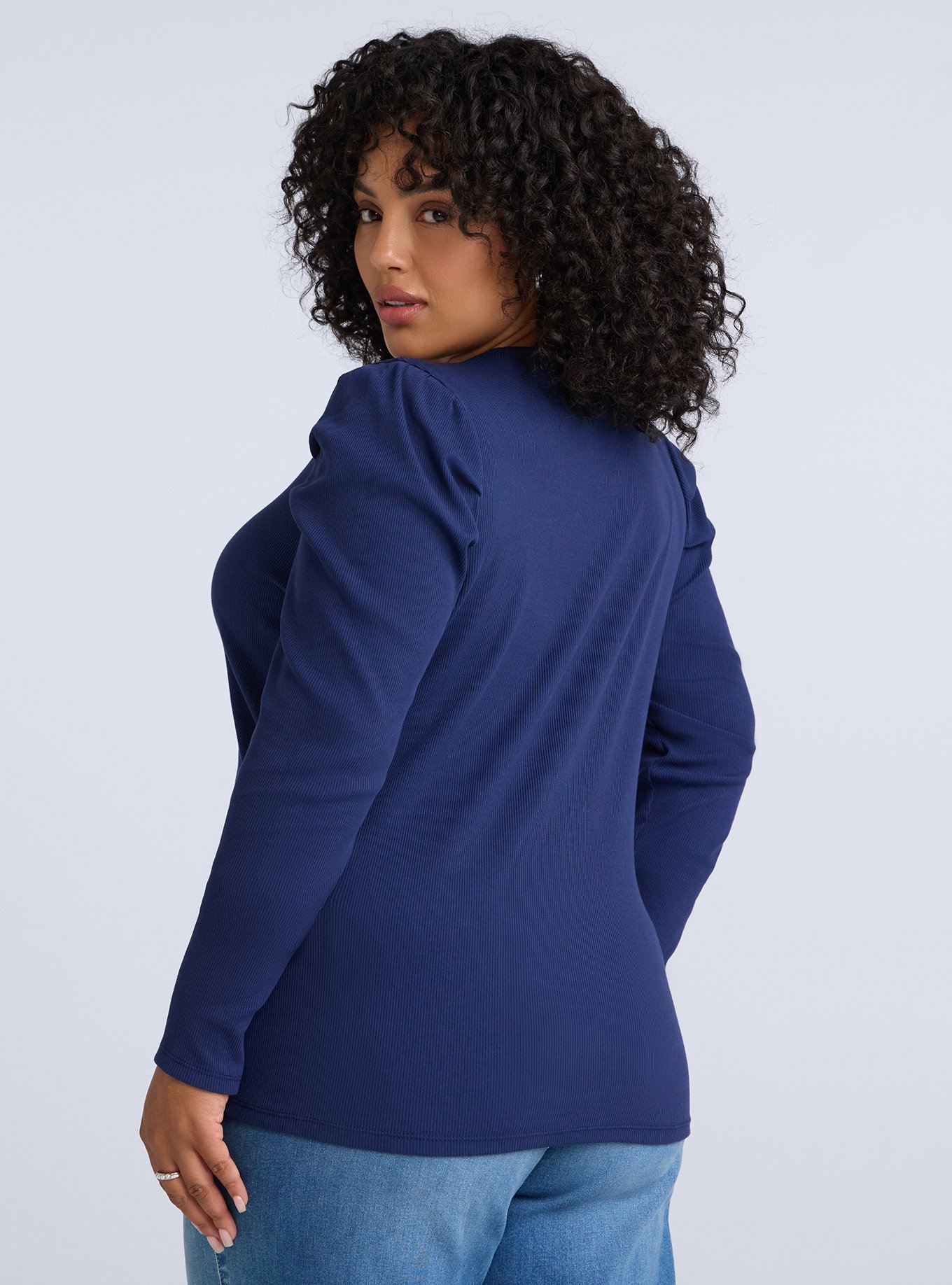 Belle Isle Puff Long Sleeve Top, MEDIEVAL BLUE, alternate