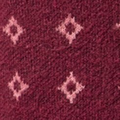 Vegan Cashmere Boyfriend Cardigan, PRETTY ROSE FAIRISLE MAROON BANNER, swatch
