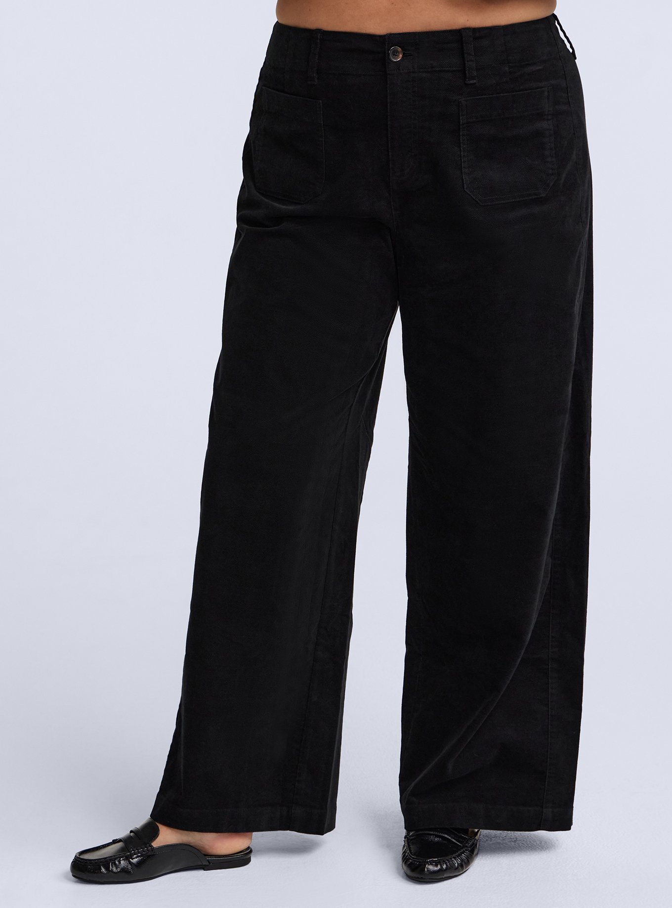 Belle Isle Hollywood Patch Pocket Velveteen Pant, DEEP BLACK, alternate