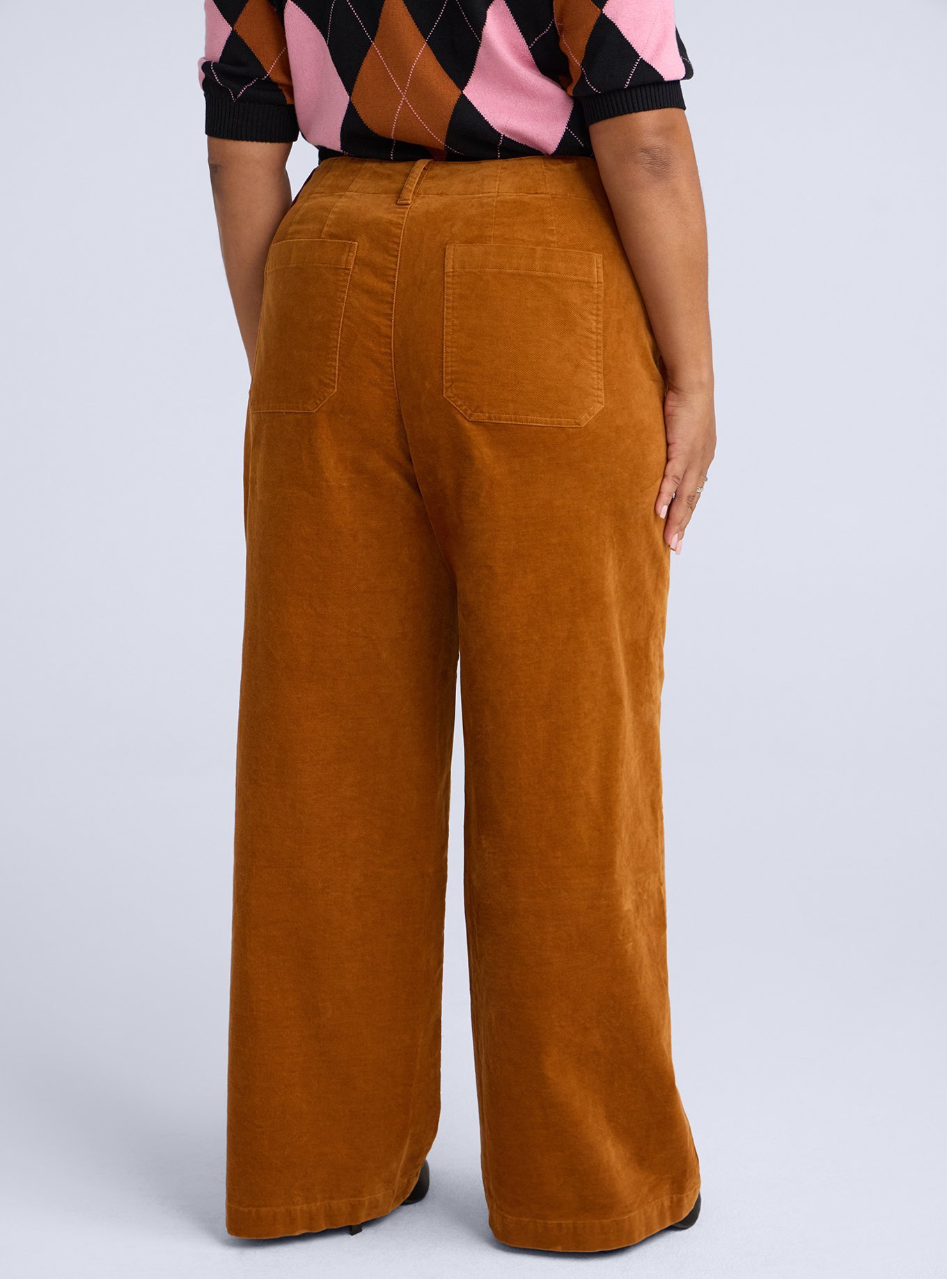 Belle Isle Hollywood Patch Pocket Velveteen Pant, GLAZED GINGER, alternate