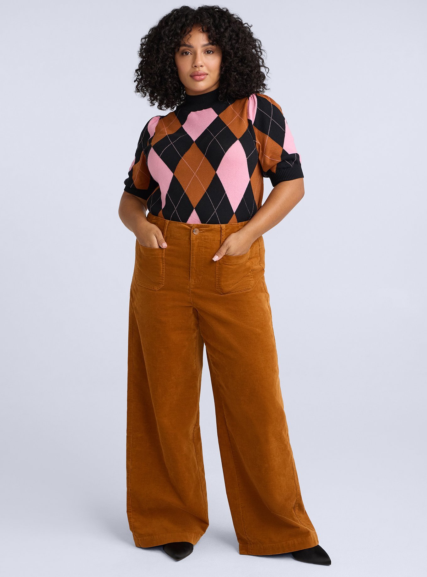 Belle Isle Hollywood Patch Pocket Velveteen Pant, GLAZED GINGER, alternate