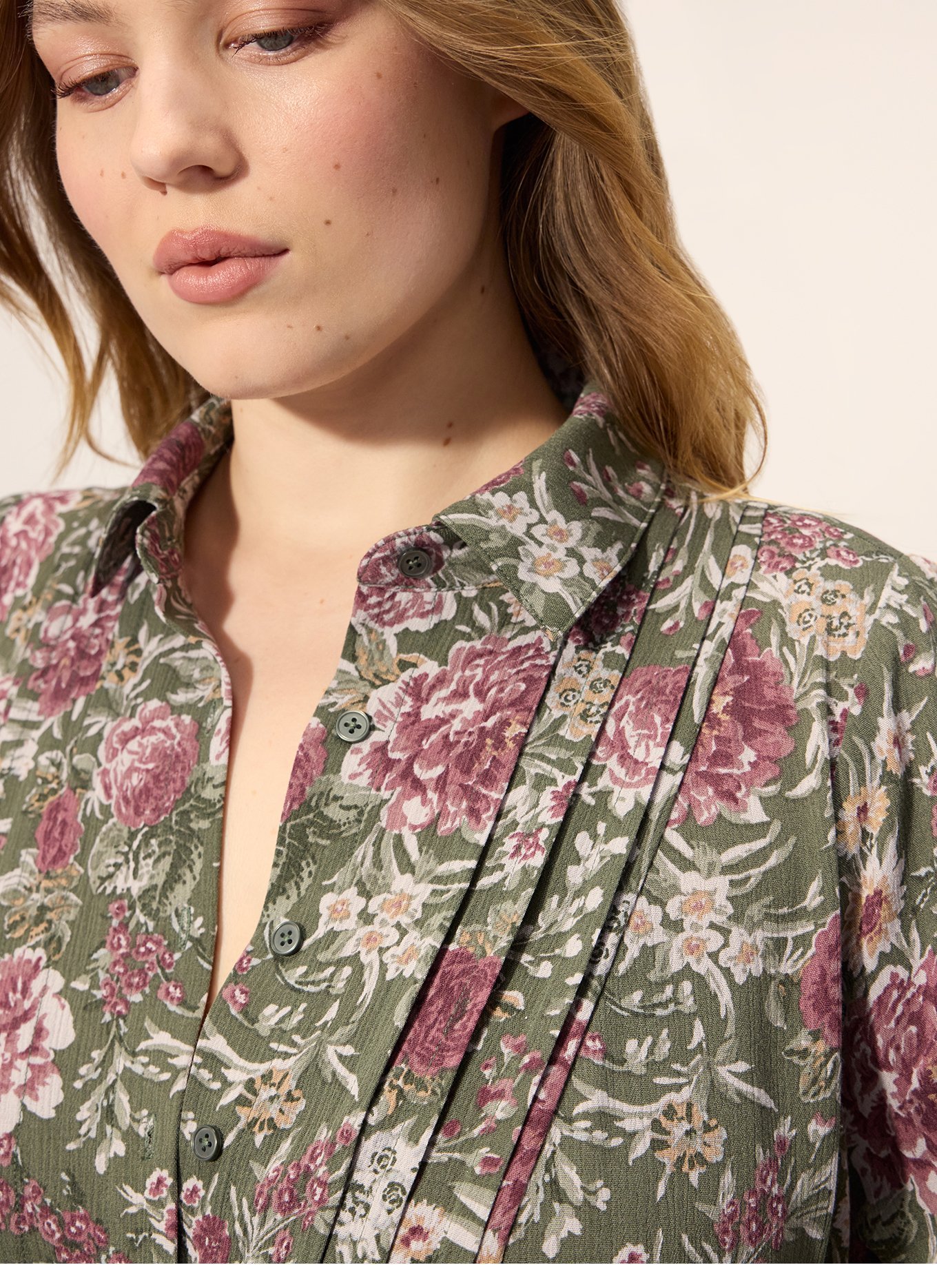 Plus Size - Festi Pintuck Button-Up Blouse - Torrid
