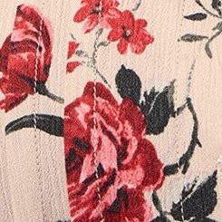 Festi Pintuck Button-Up Blouse, WILD WINTER ROSES FLORAL MUSHROOM, swatch