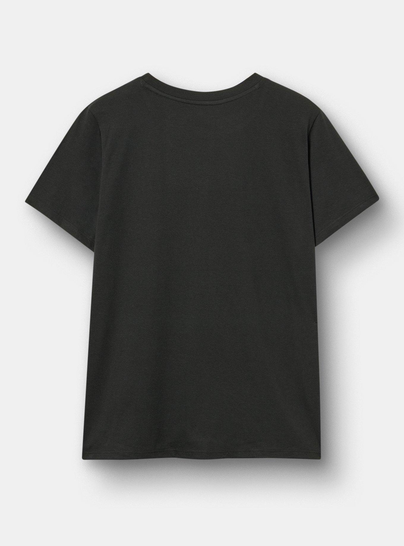 Disney Maleficent Glitter Cotton Tee, DEEP BLACK, alternate