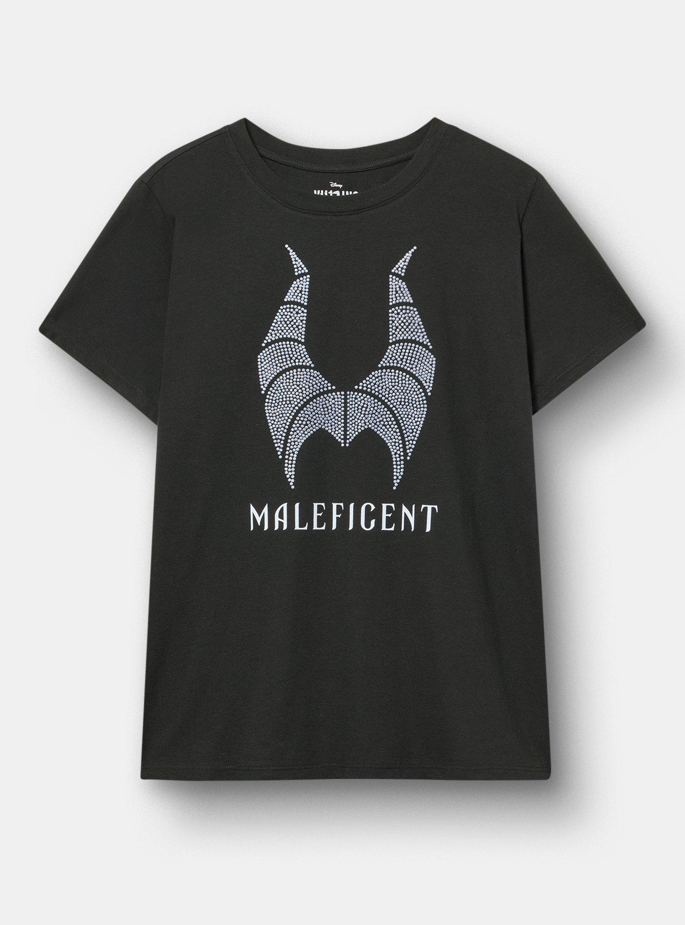 Disney Maleficent Glitter Cotton Tee, DEEP BLACK, hi-res