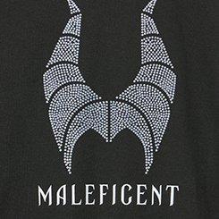 Disney Maleficent Glitter Cotton Tee, DEEP BLACK, swatch